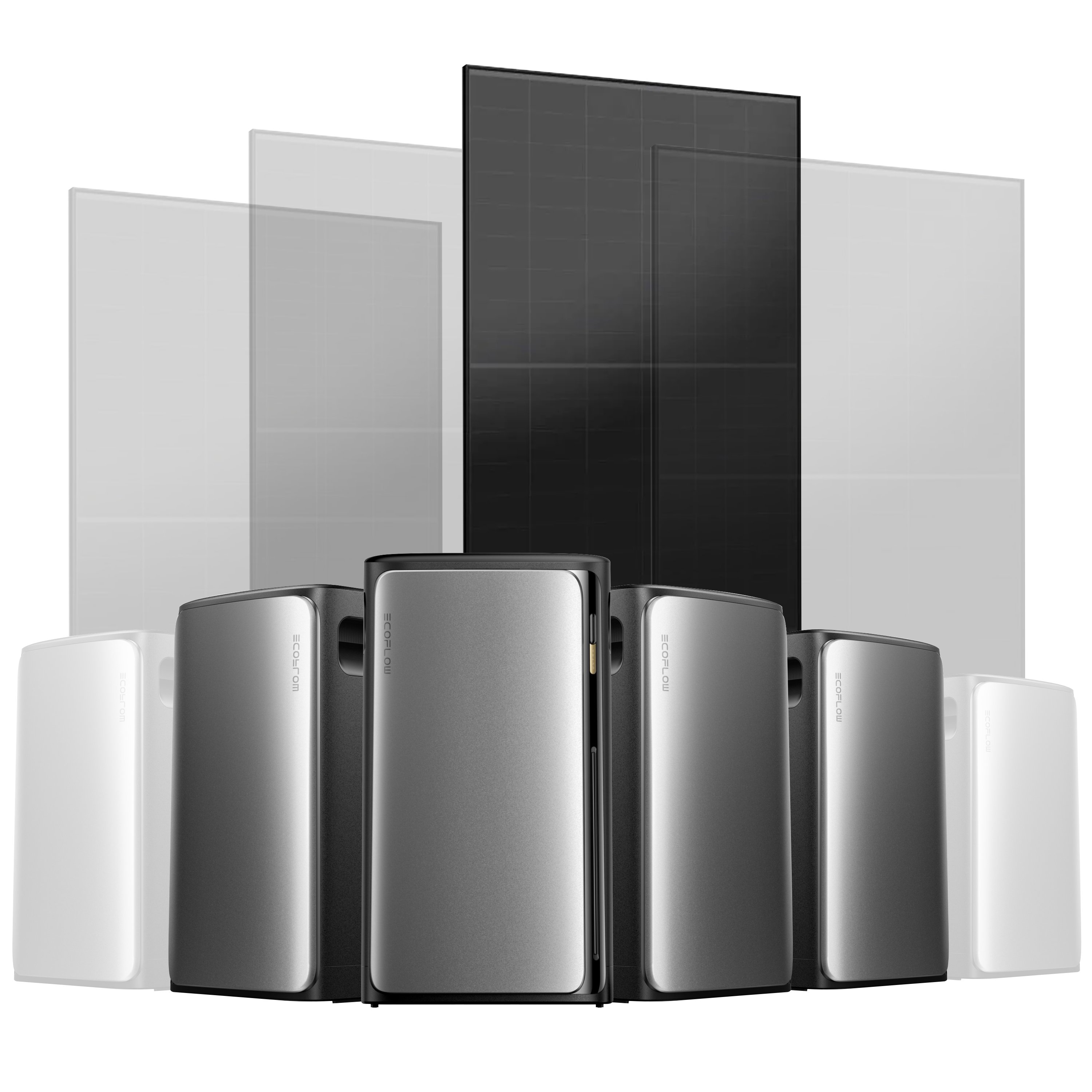 EcoFlow Stream Balkonkraftwerk Set 500 Wp — Stream Ultra / 500 Wp (Full Black) / 1 Modul / 7,68 kWh