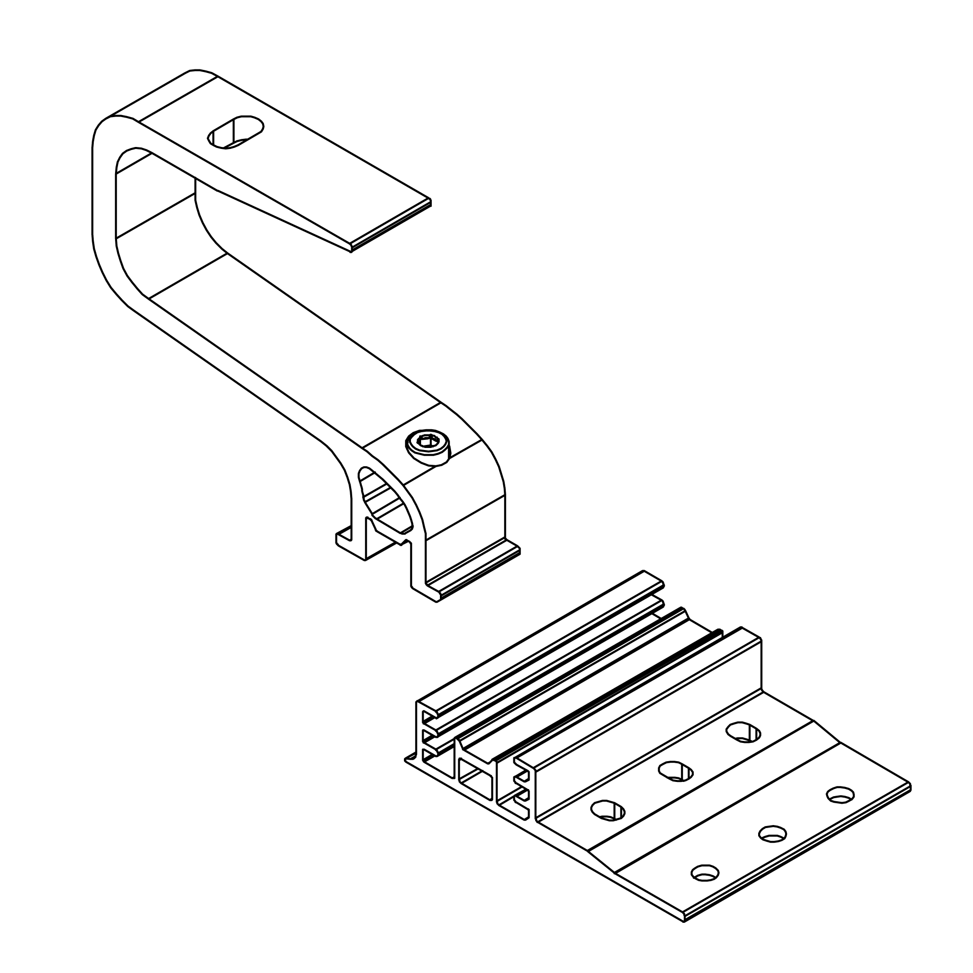 K2 Systems - SolidHook 3S+ — Alu SolidHook 3S+ für Pfannenziegel, variabel (2002390)