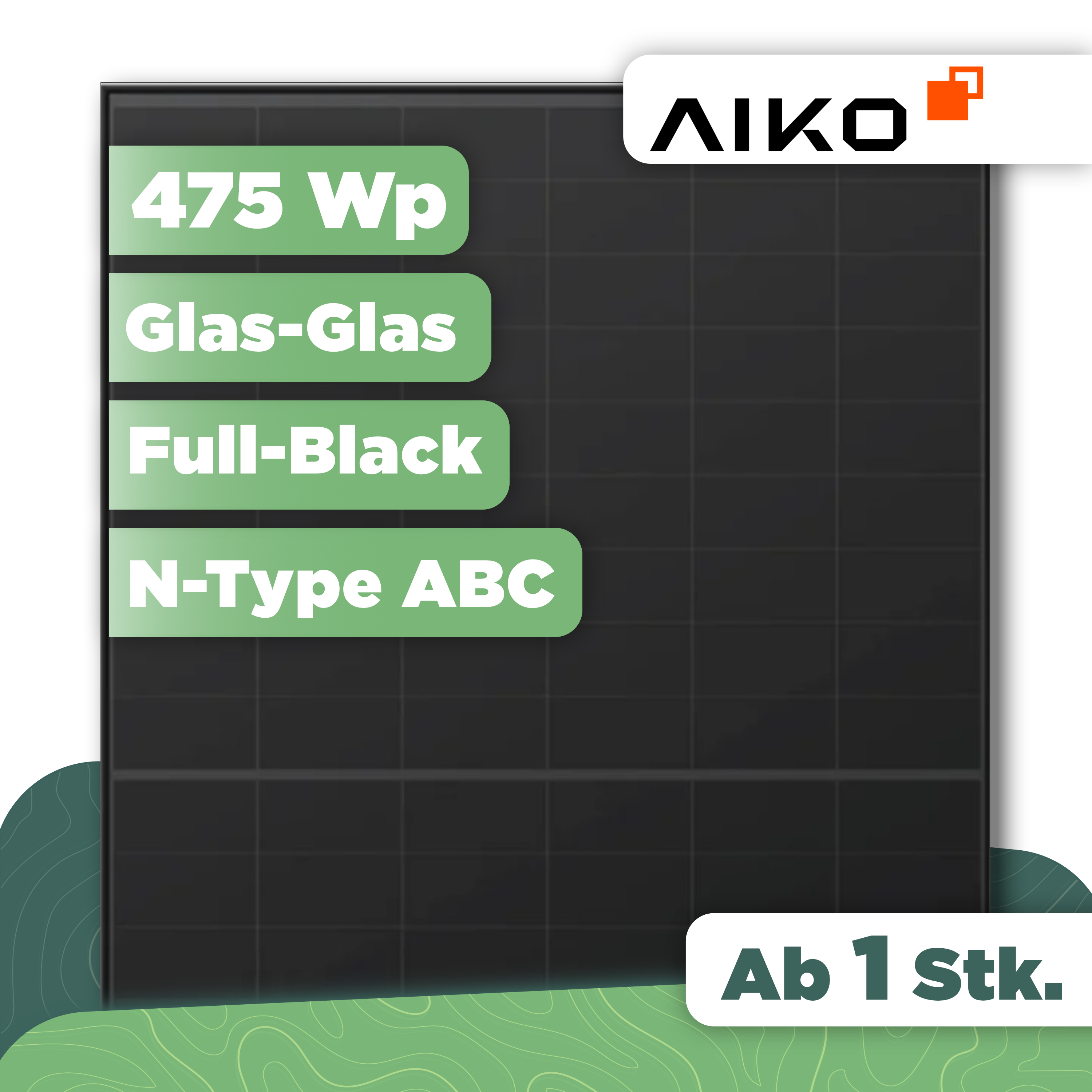 Aiko Neostar 3S+ AIKO-A-MCE54Db — 475 Wp Glas-Glas Full Black - 1 Stk (Einzelmodul)
