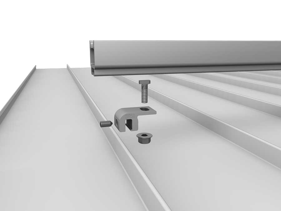 K2 Systems - Blechfalzklemme RF S-5! E-Mini-FL M10 — für Metalldächer in Stehfalztechnik (1001052)