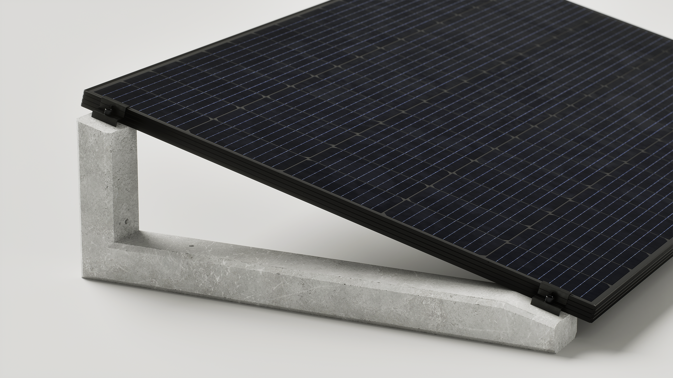 Wattstone 15° Naturgrau — PV-Aufständerung aus Feinbeton