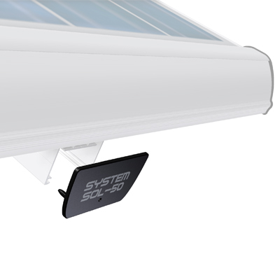 SOL-50 Vertikalendkappe Kunststoff schwarz Premium 1 Stk (einzeln)