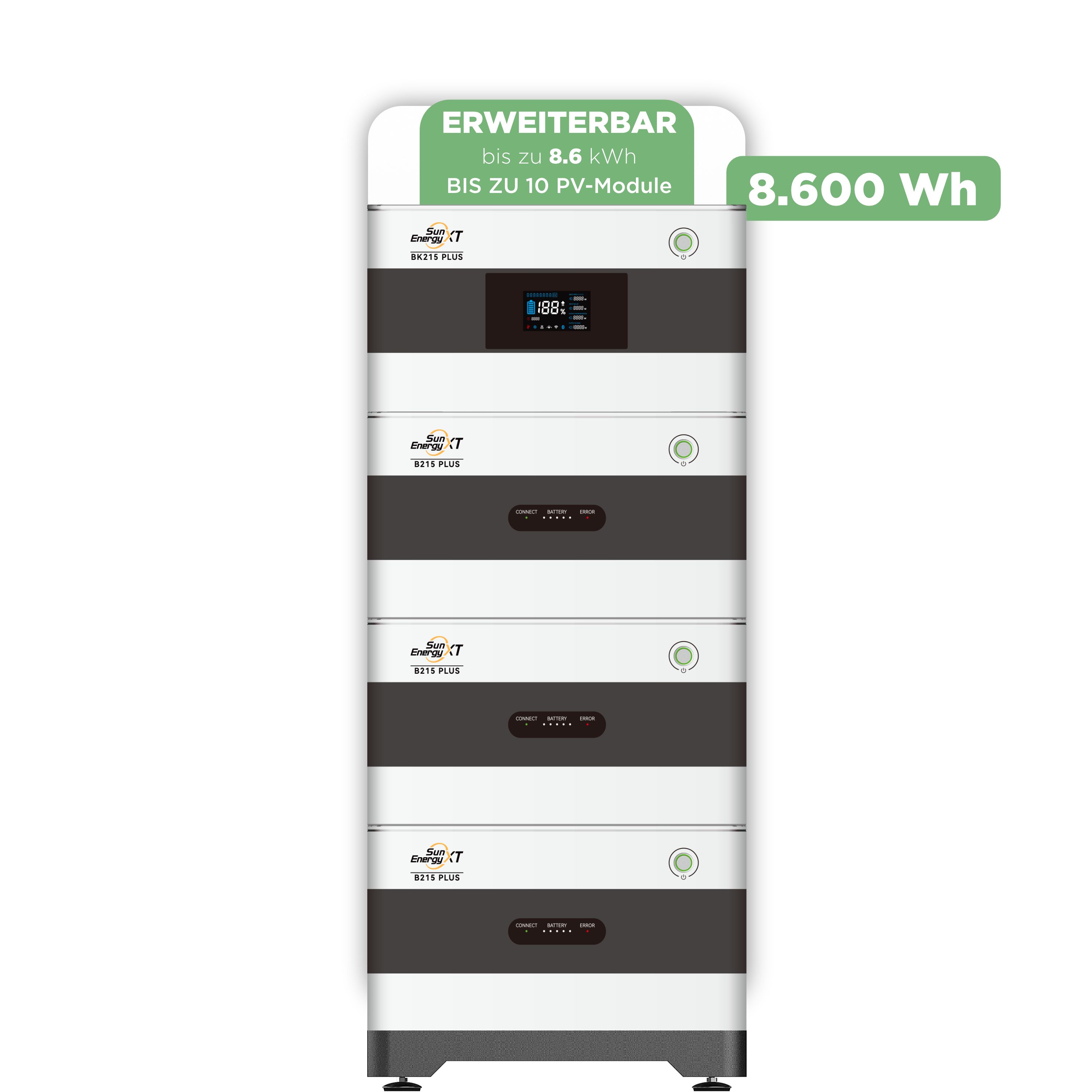 SunEnergyXT BK215 Plus Balkonkraftwerkspeicher — 8.600 Wh