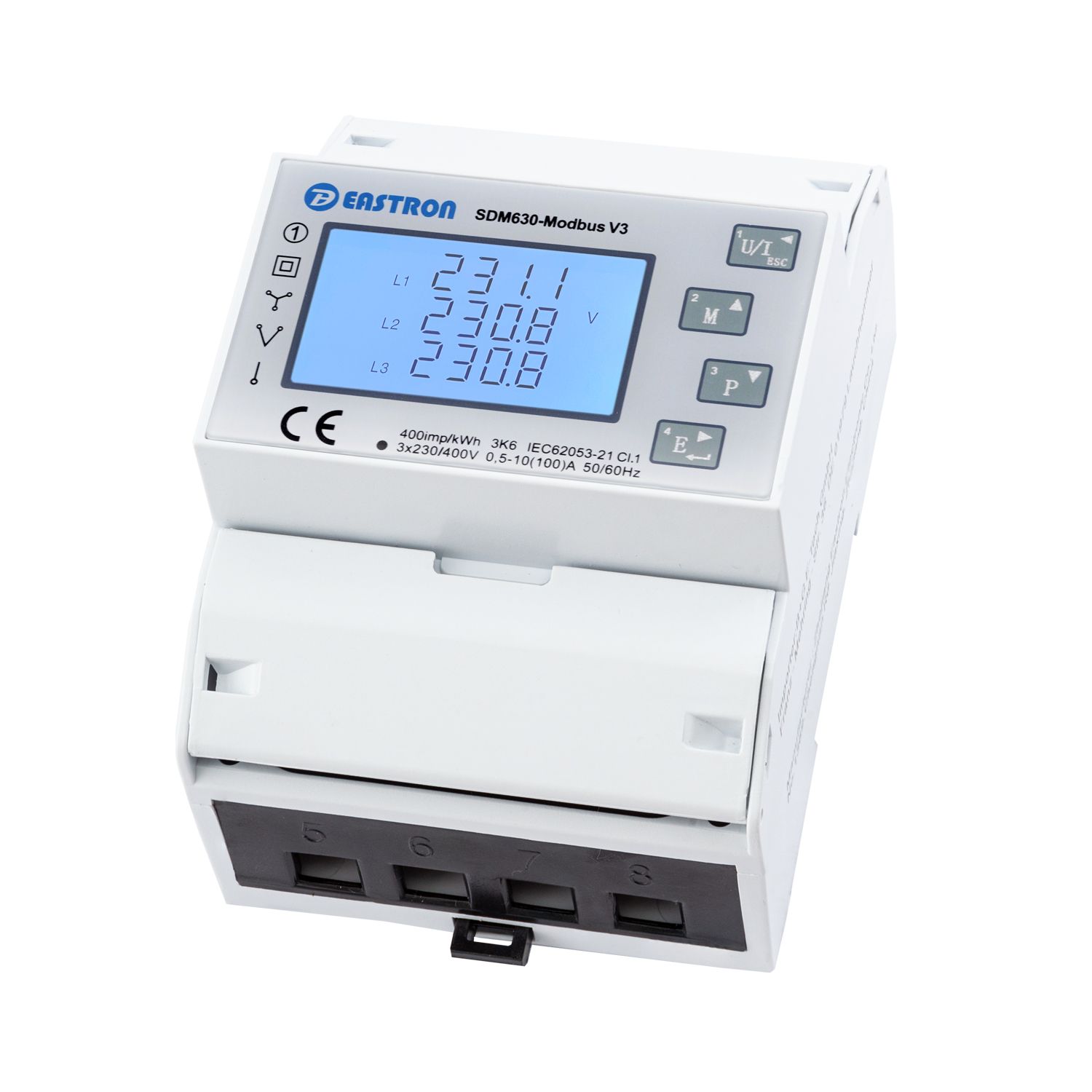 EASTRON SDM630-MODBUS-MID V3 — 100A Smart Meter 3-phasig für z.B. Deye, Growatt Wechselrichter (Neue Generation)