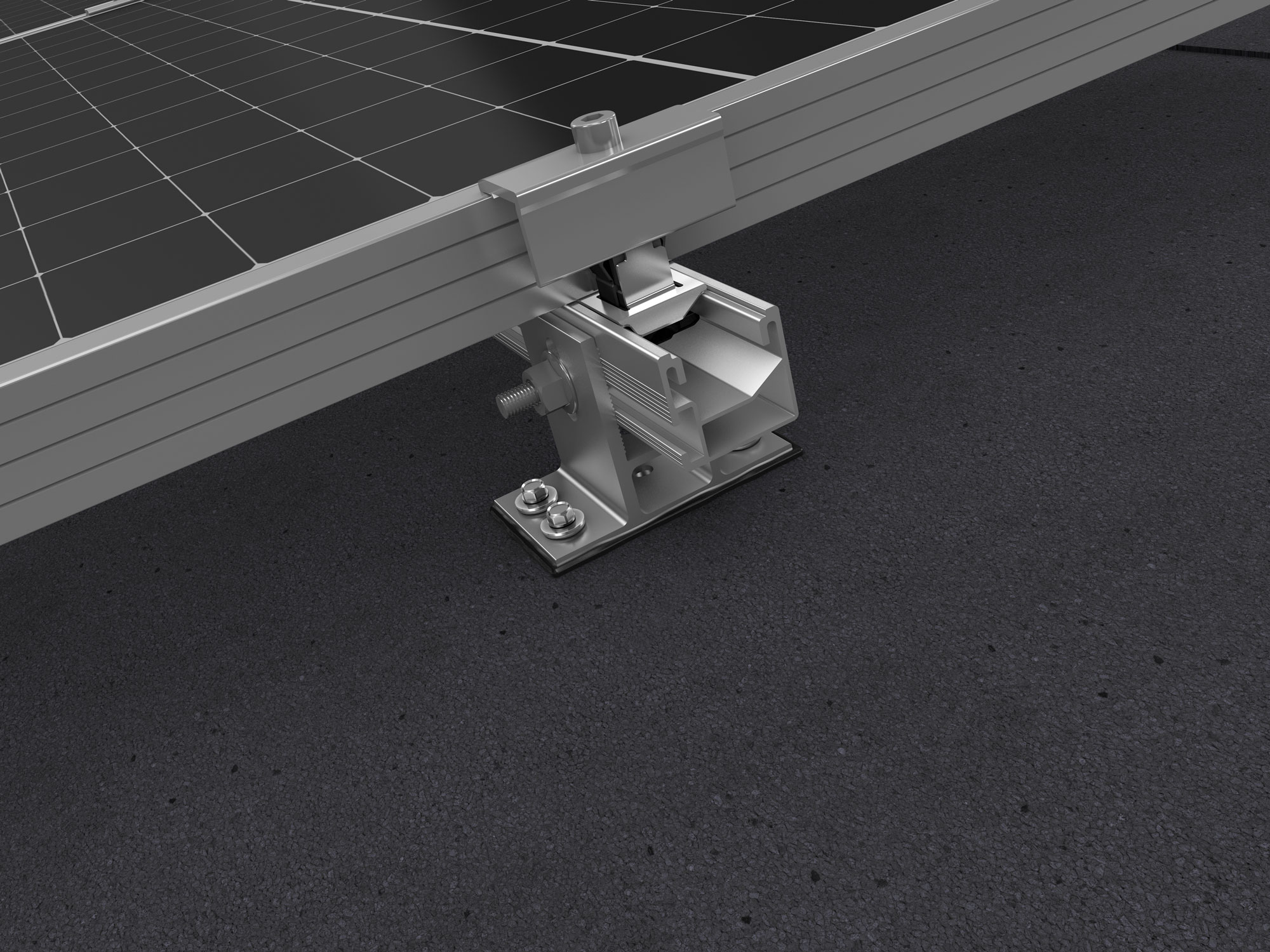 K2 Systems - Splice Foot, Befestiger für Bitumendach — mit Butylabdichtung, für SingleRail (2003393)