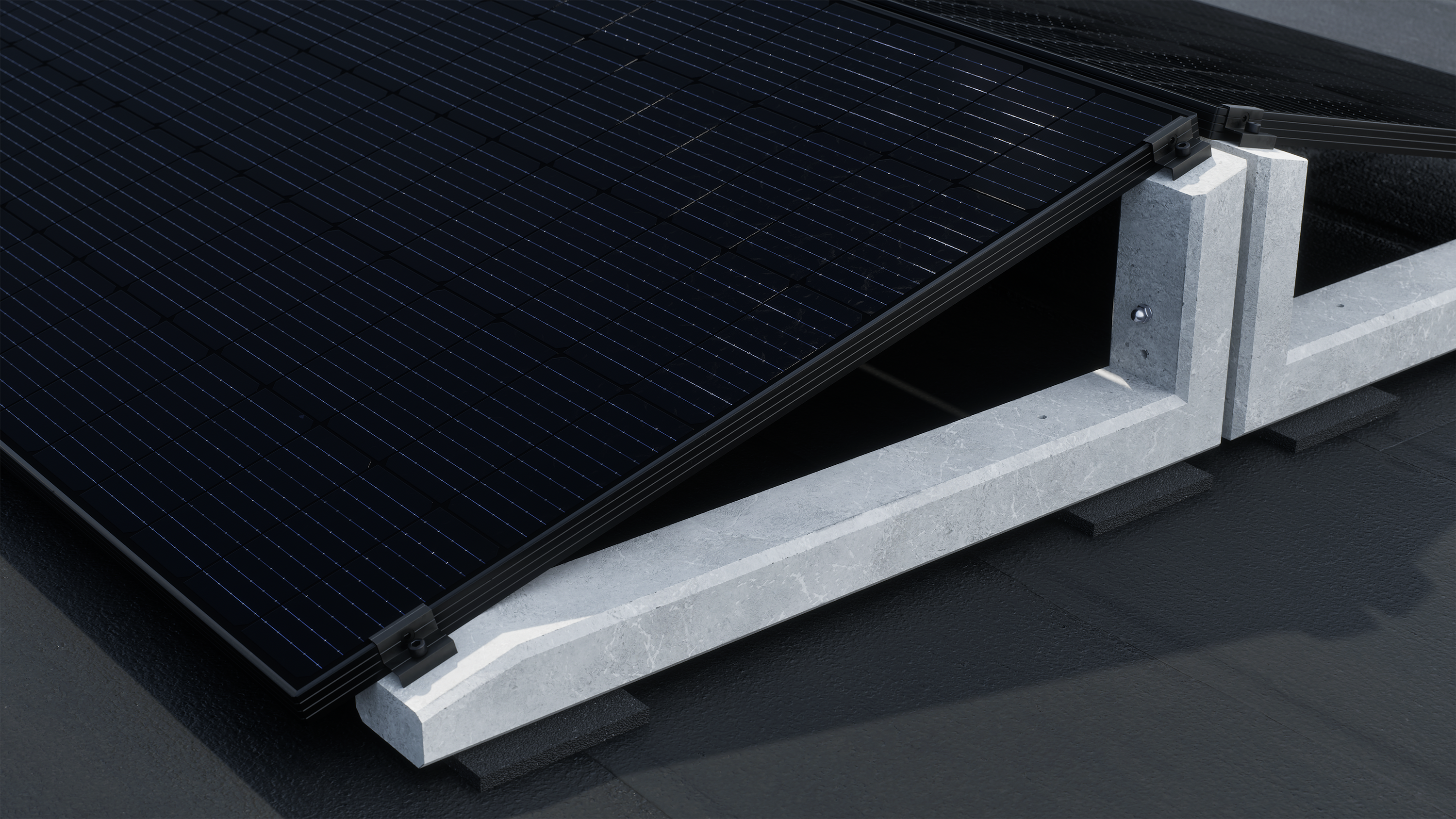 Wattstone 15° Naturgrau — PV-Aufständerung aus Feinbeton