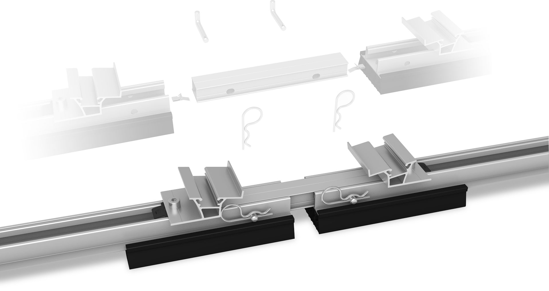 K2 Systems - Dome 6 Connector 195 Set — Schienenverbinder Set für Dome 6 (2004123)