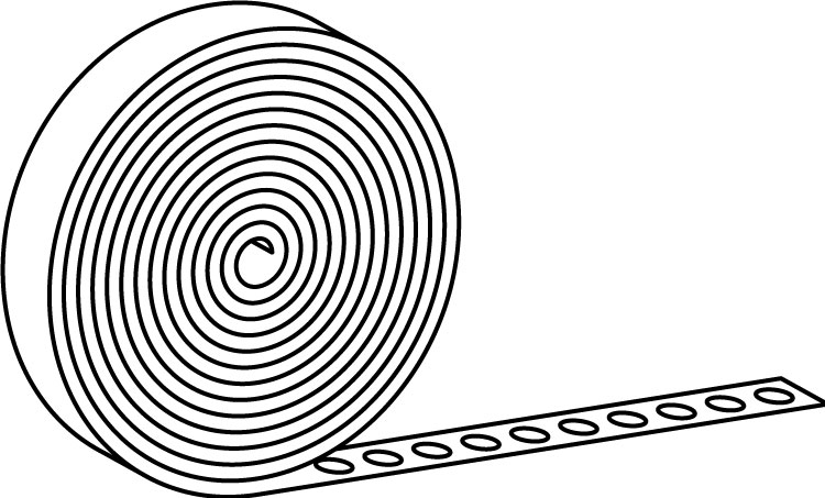 K2 Systems - WB P-Rack metal perforated tie 20x0.8 — Lochband als Windverband (2002735)