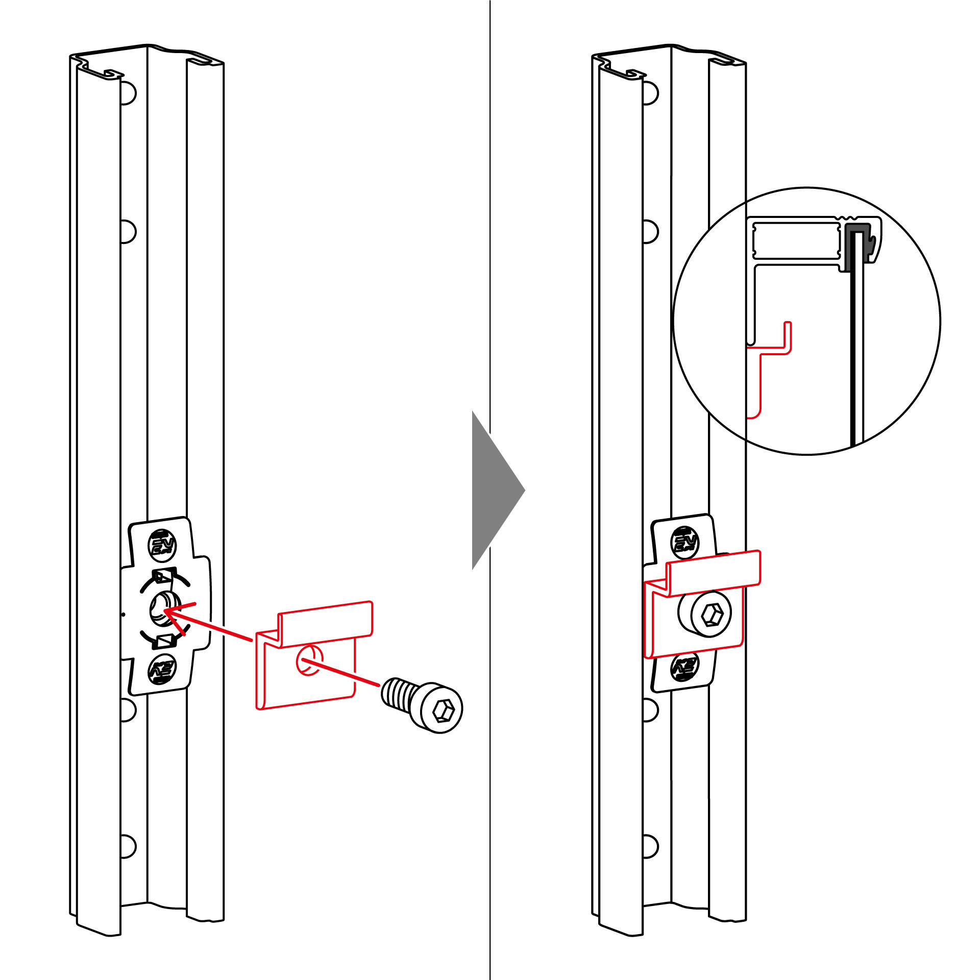 K2 Systems - WallPV MultiRail Montagehilfe — Kippsicherung während Modulmontage (2004287)