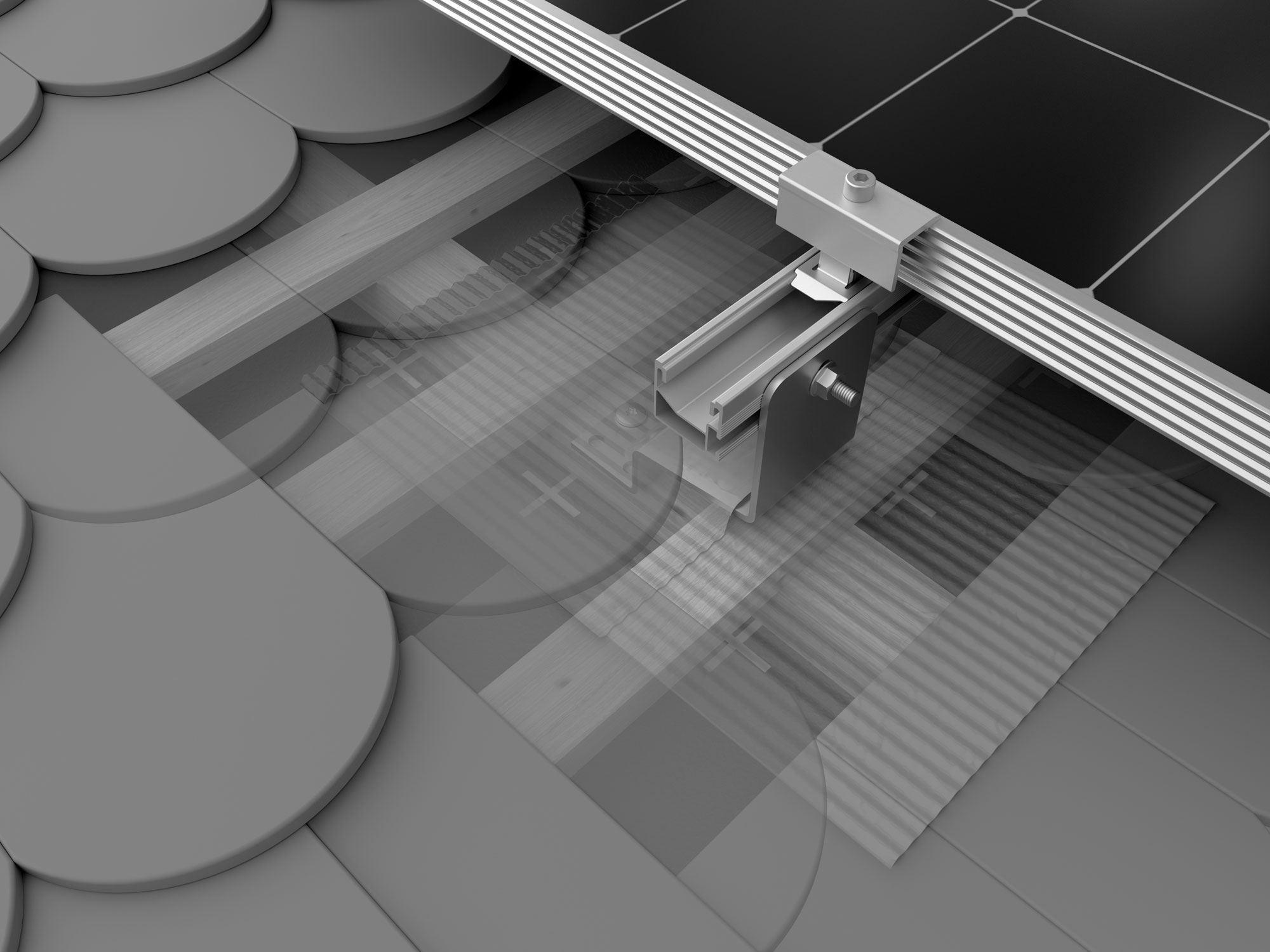 K2 Systems - Metallabdeckung SingleHook FlatTile, anthrazit — flexible Metallbahn mit Butylabdichtung (2004440)