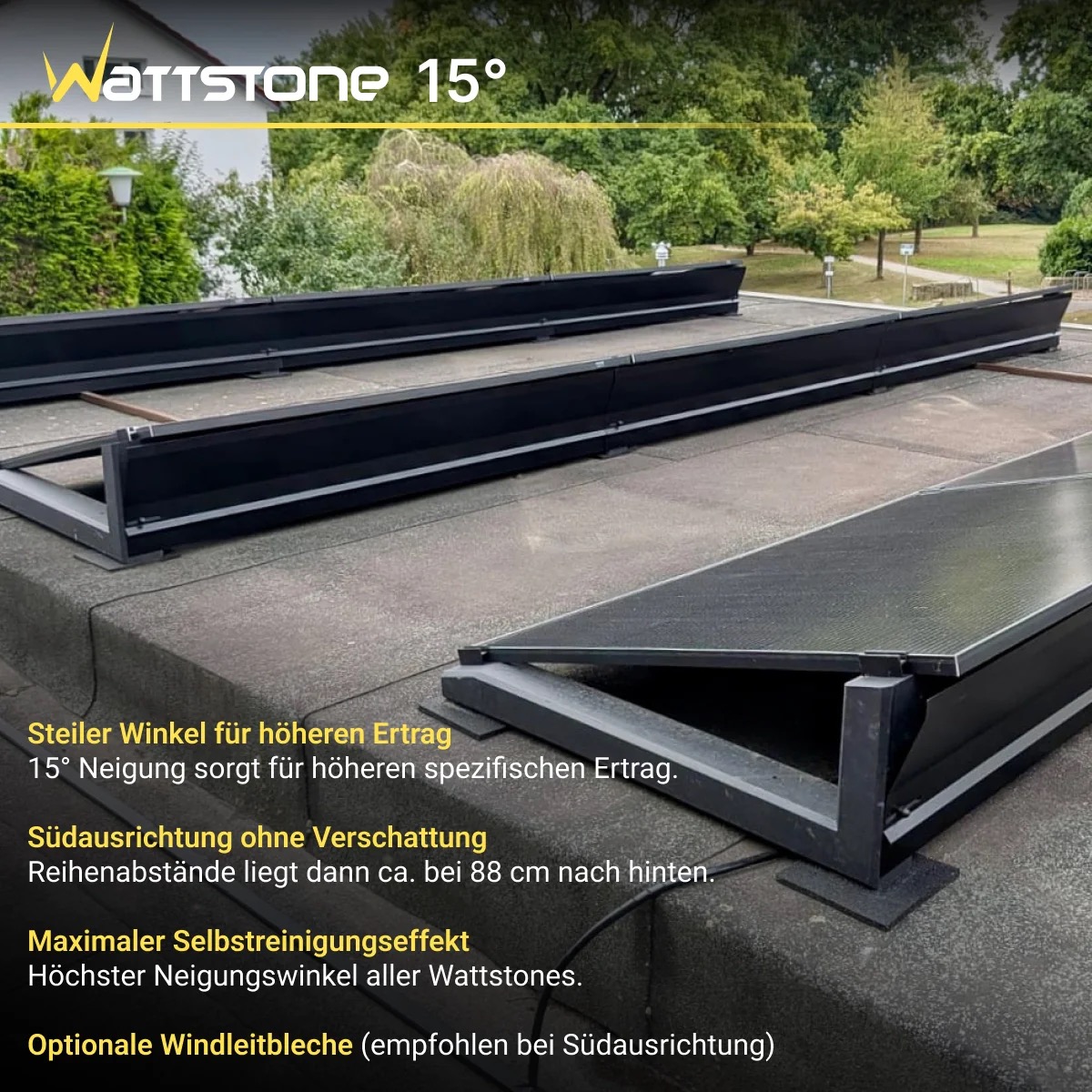 Wattstone Set — 4 Module / Horizontal / 2 Reihen je 2 Module / 15°