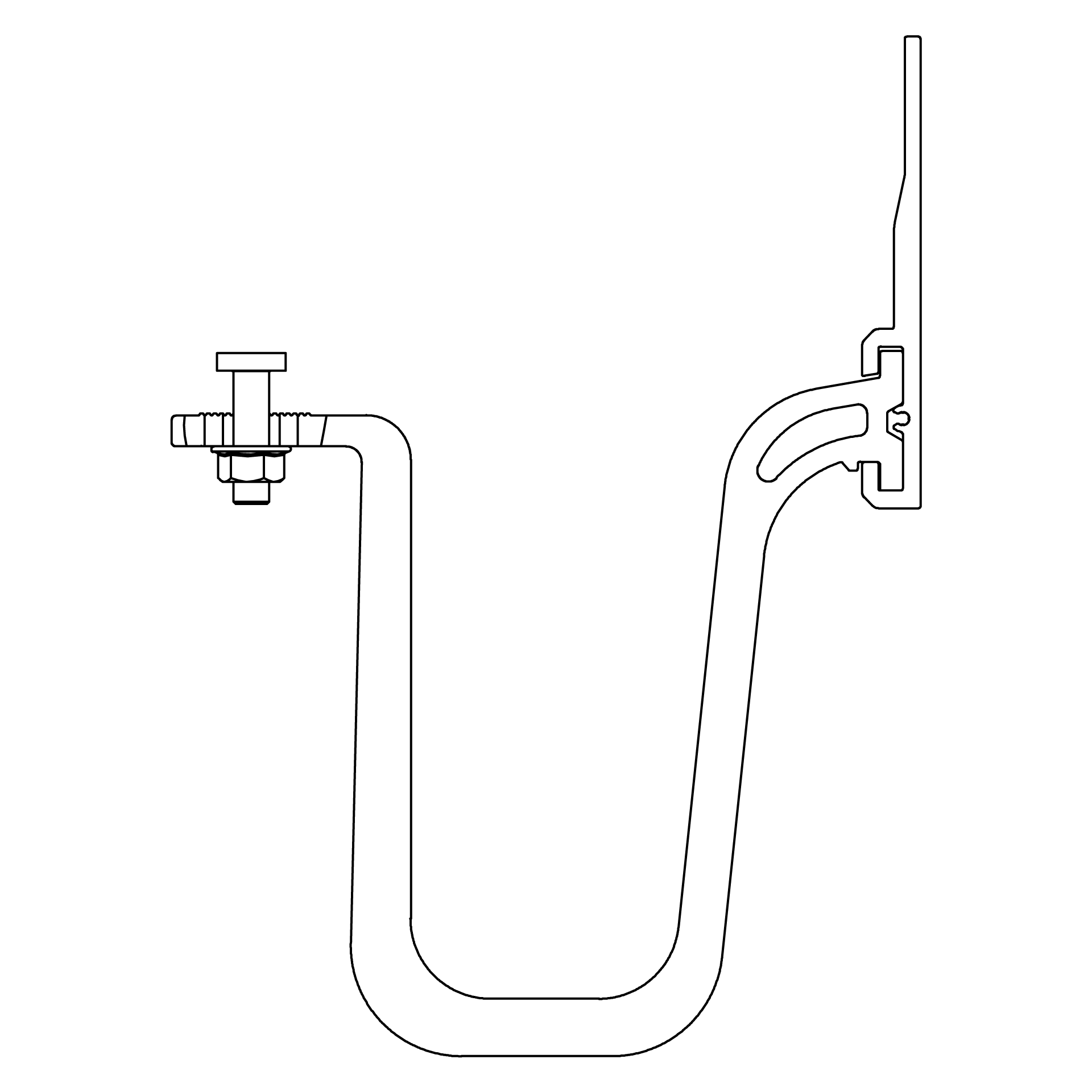 K2 Systems - SingleHook Alpin — Dachhaken (Breite Grundplatte: 100 mm) (2003155)
