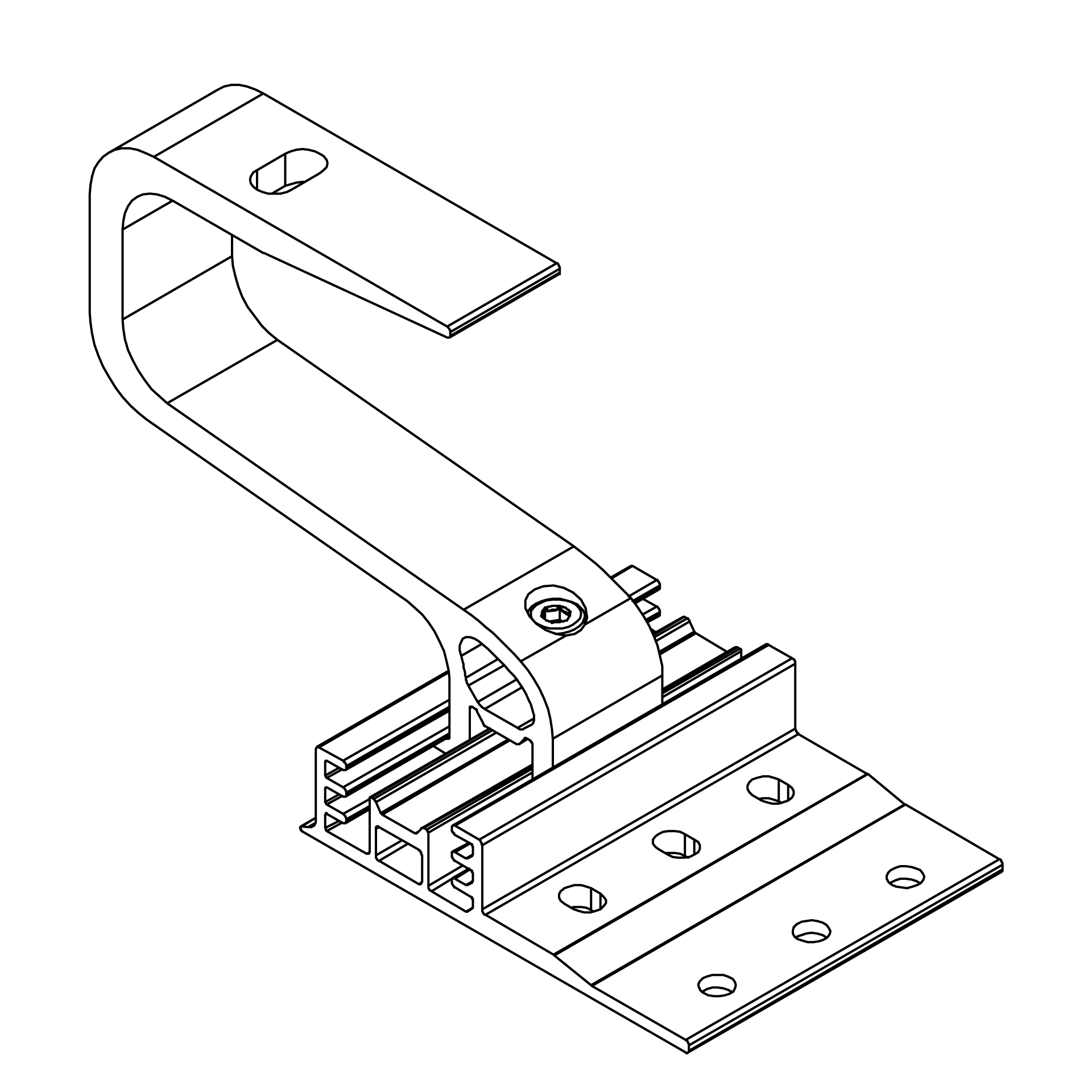 K2 Systems - SolidHook 3S+ — Alu SolidHook 3S+ für Pfannenziegel, variabel (2002390)