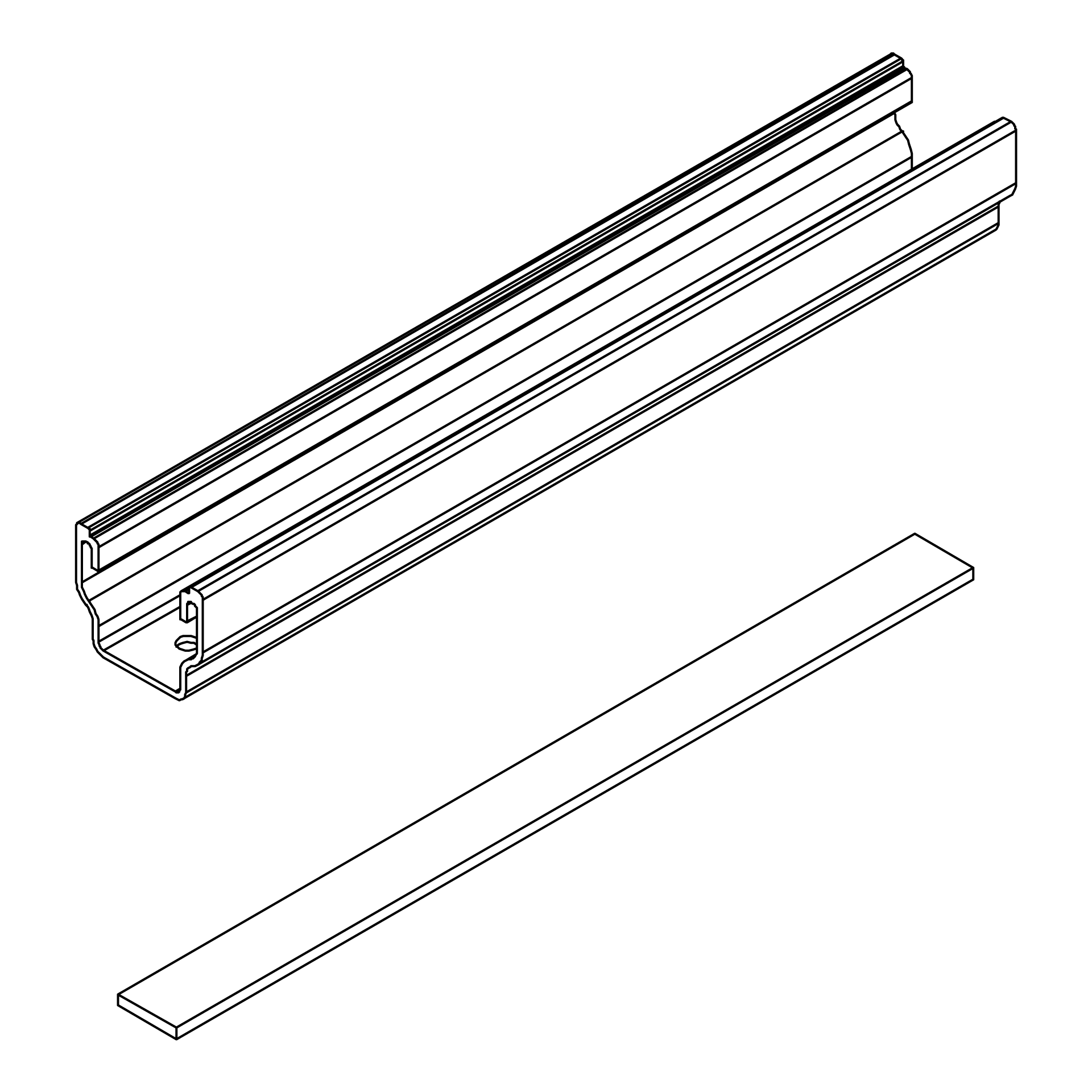 K2 Systems - RK2 MUR 0,25m EPDM SET — K2 MultiRail 25 SET mit EPDM Band und Schrauben ()