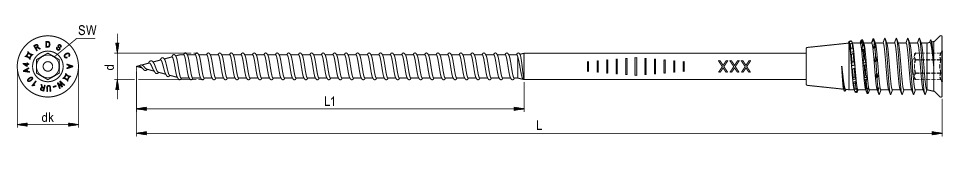 K2 Systems - Distanzschraube Aluminium 10x370 — Befestigung der PerfoRail M Montageschiene (2004748)
