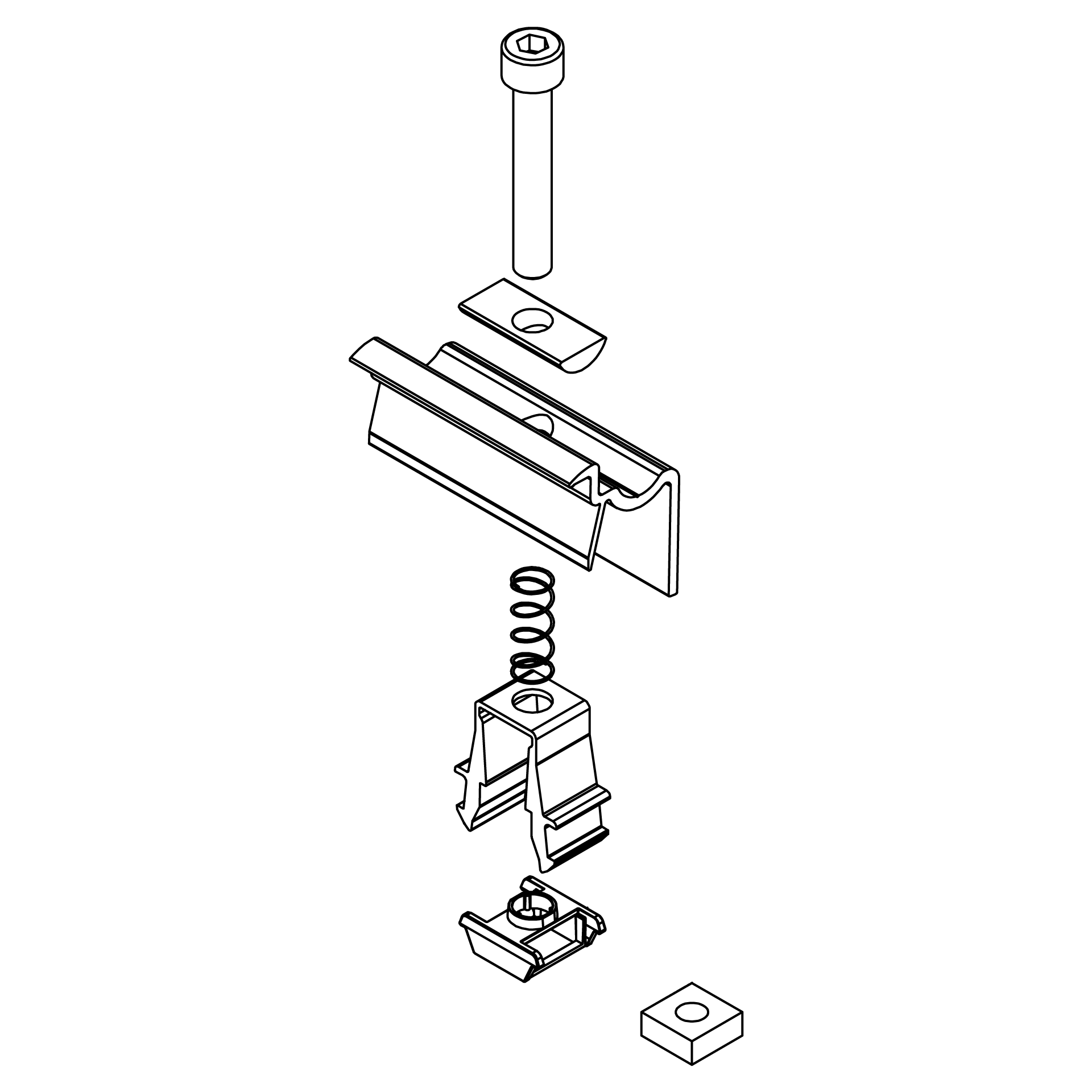 K2 Systems - EC Universal Clamp OneEnd SILVER 30-42mm — Universal Endklemme mit einfacher Klickfunktion (2002514)