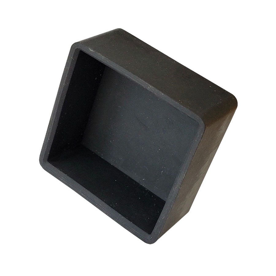 Endkappe für Montageschiene — 40x40 mm, EPDM, schwarz