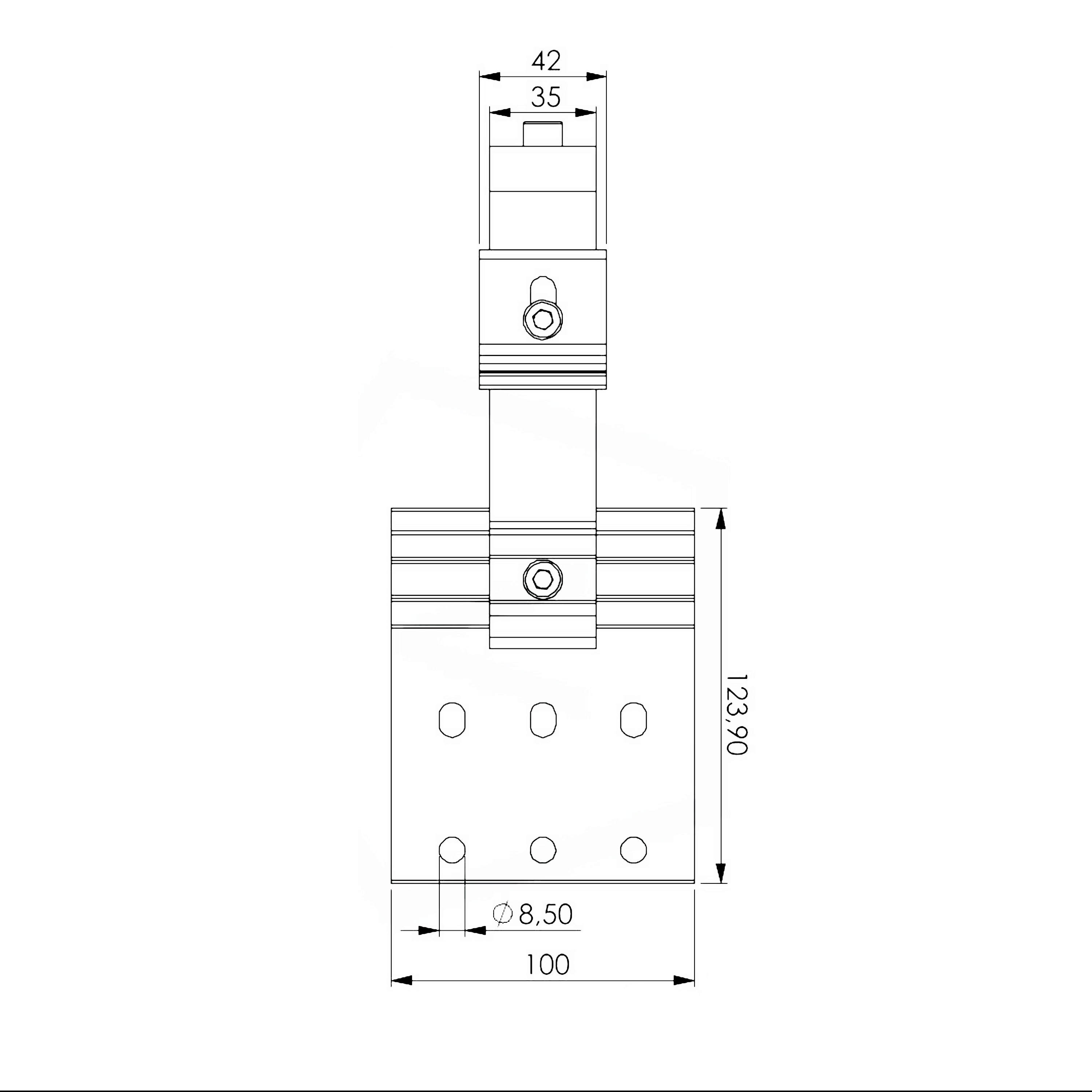 PV Dachhaken 3-fach verstellbar — Advanced, Aluminium EN-AW-6063 T66