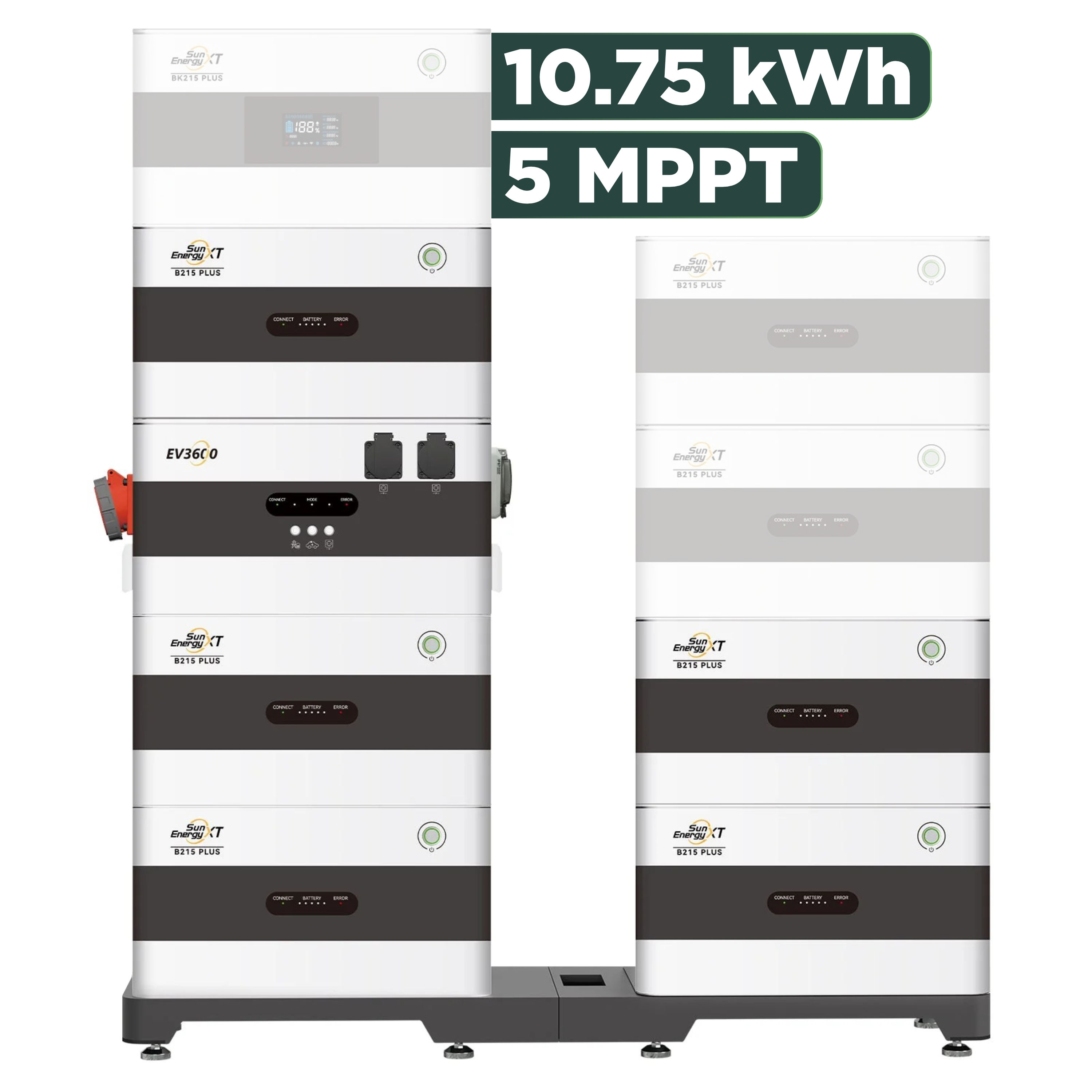 SunEnergyXT Plus (bis 17,2 kWh) Konfigurator 500 Wp — ohne BK215 / 10,75 kWh / mit EV3600 / Solyco 500 Wp Bifazial / 12 Module