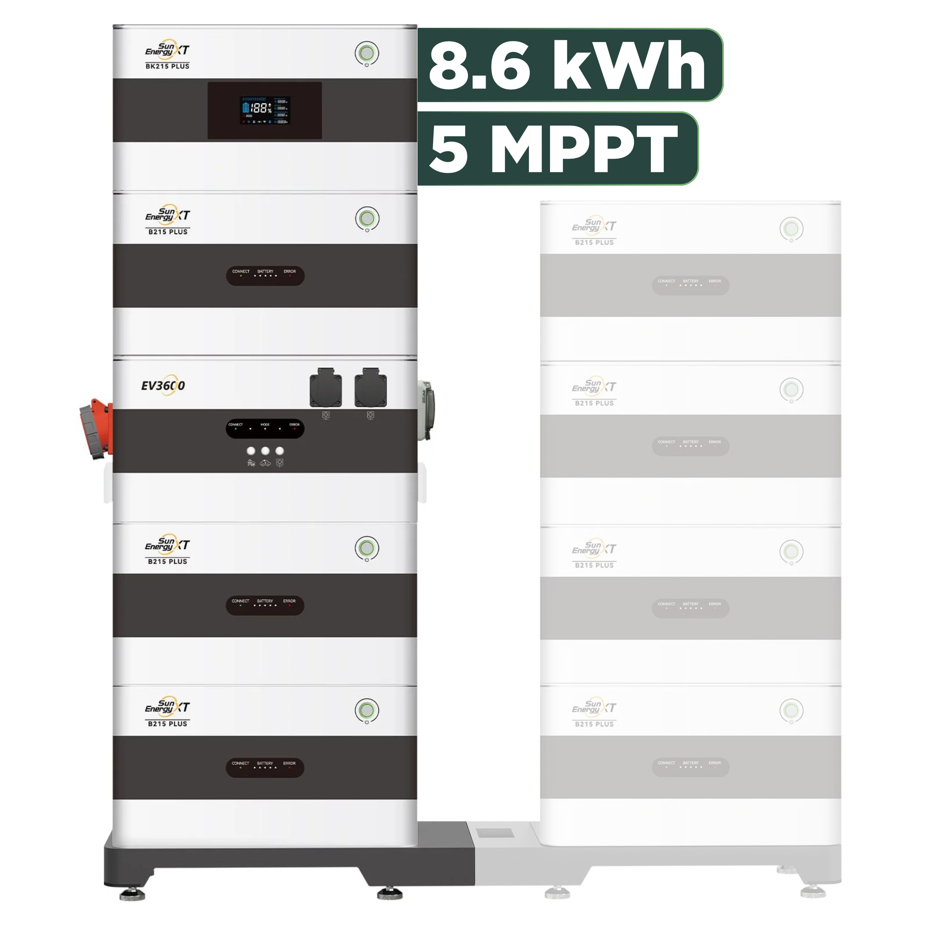 SunEnergyXT Plus (bis 17,2 kWh) Konfigurator — mit BK215 / 8,6 kWh / mit EV3600