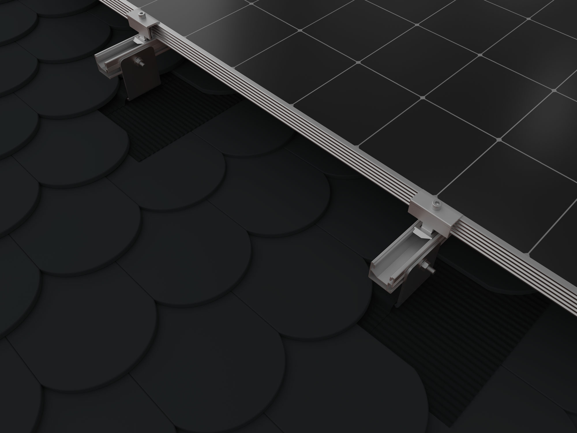 K2 Systems - Metallabdeckung SingleHook FlatTile, anthrazit — flexible Metallbahn mit Butylabdichtung (2004440)