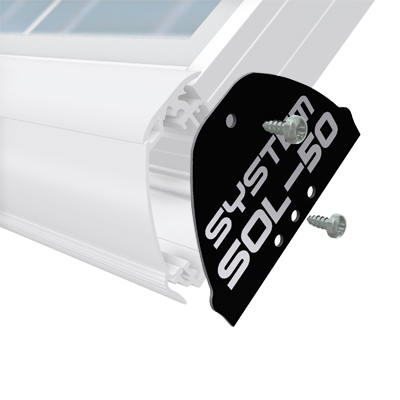 SOL-50 Horizontalendkappe Alu schwarz Premium 10 Stk (VE)