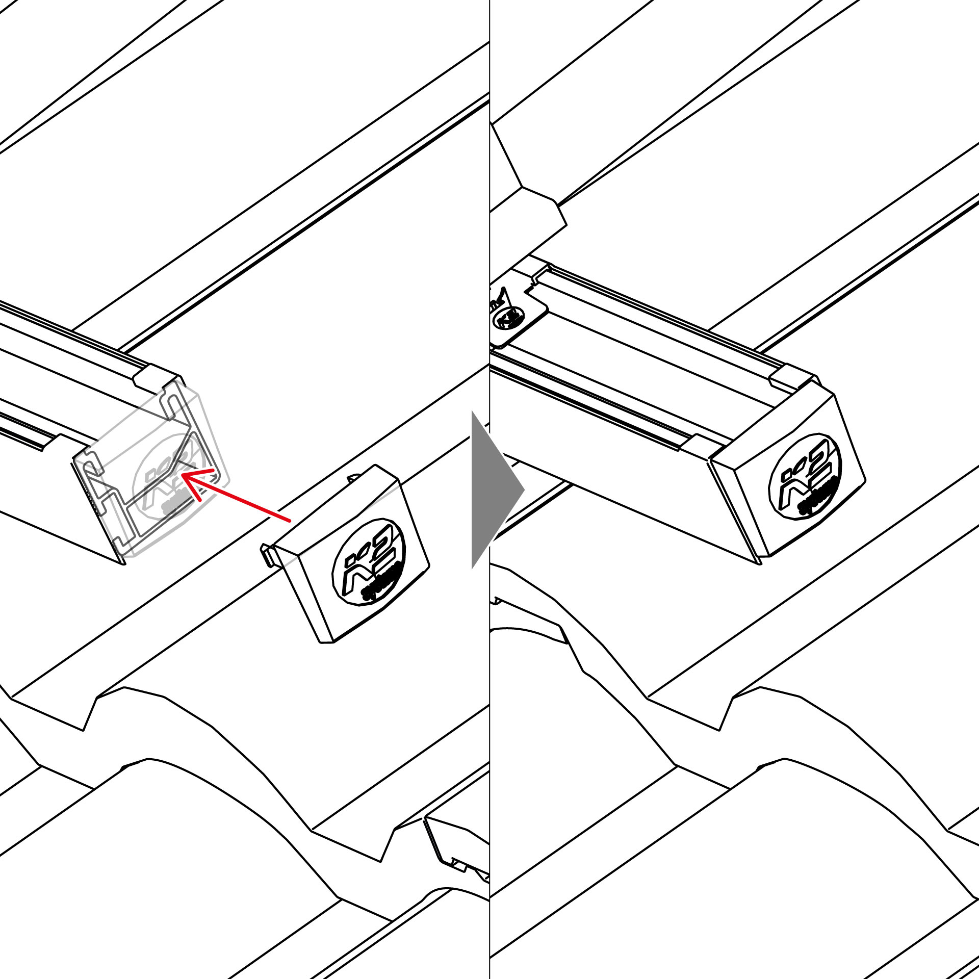 K2 Systems - END CAP RK2CR36 / SingleRail — Abdeckkappe für K2 CrossRail 36/160 und SingleRail (1004767)