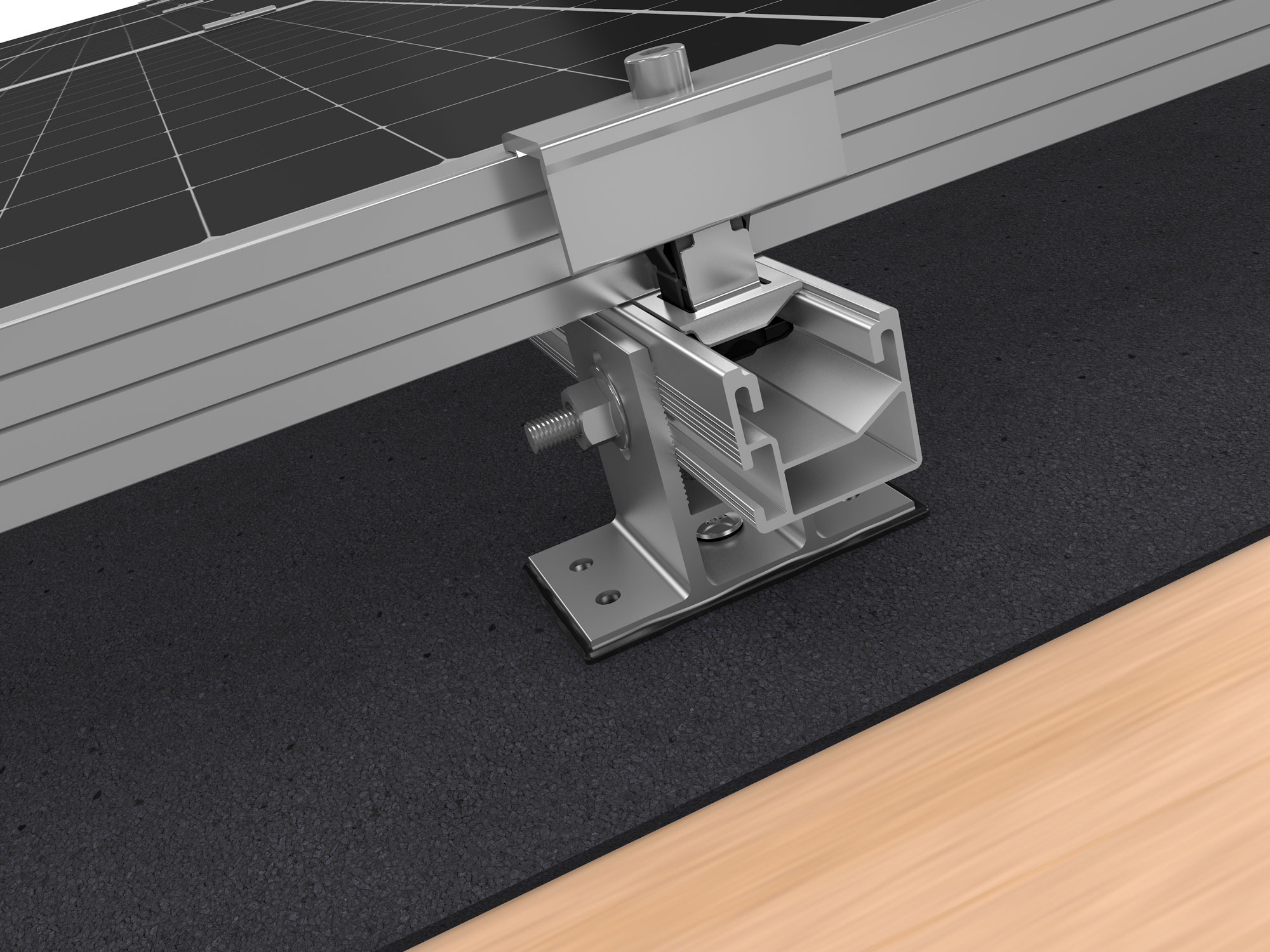 K2 Systems - Splice Foot, Befestiger für Bitumendach — mit Butylabdichtung, für SingleRail (2003393)