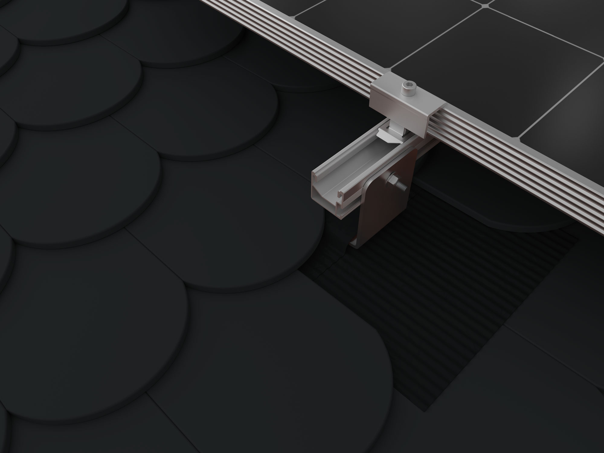 K2 Systems - Metallabdeckung SingleHook FlatTile, anthrazit — flexible Metallbahn mit Butylabdichtung (2004440)