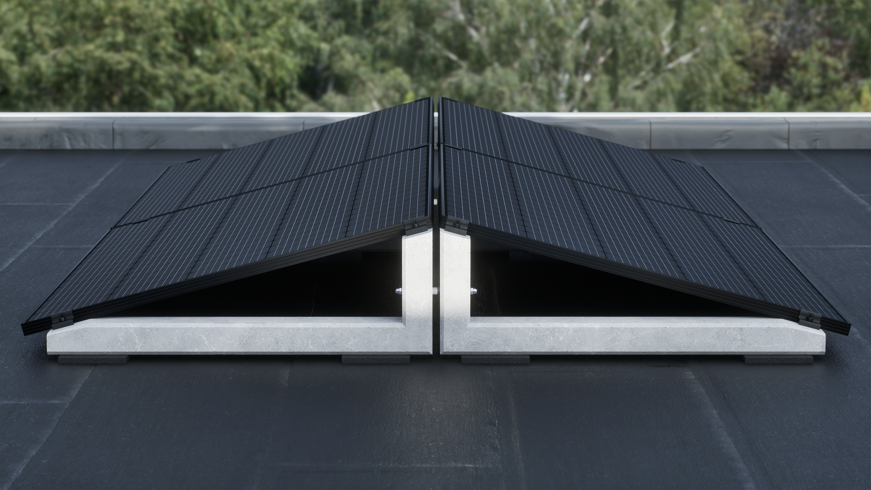 Wattstone 15° Naturgrau — PV-Aufständerung aus Feinbeton