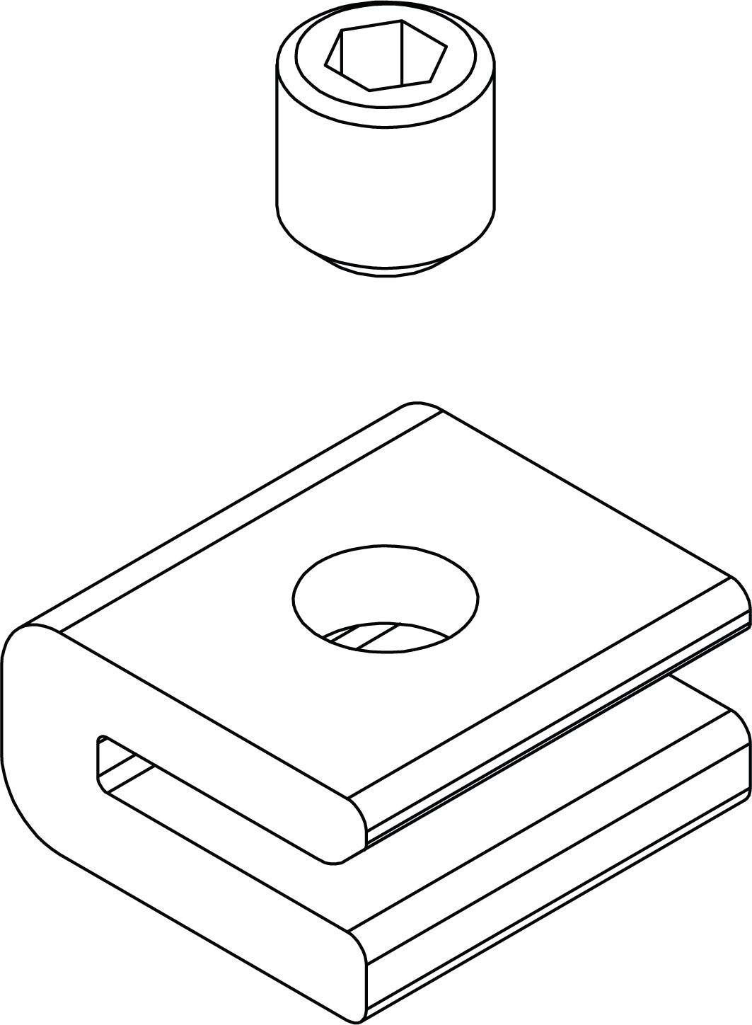 K2 Systems - InsertionRail 2.0 FixStop — Fixierung InsertionRail 2.0 + CrossConnector 2.0 (2004370)