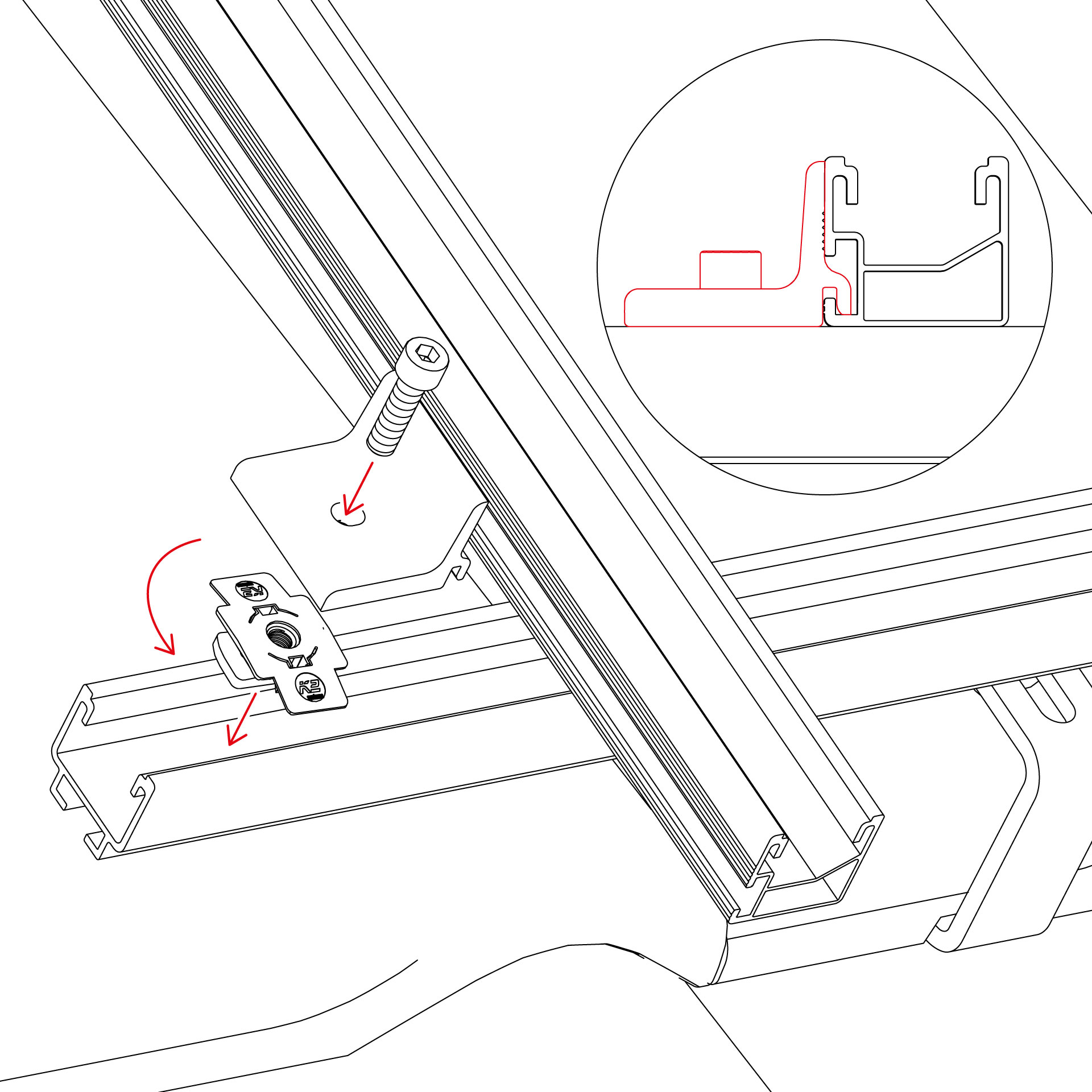 K2 Systems - CC SET RK2 36/50/SingleRail — Climber 36/50 Set mit Rundloch (2003145)