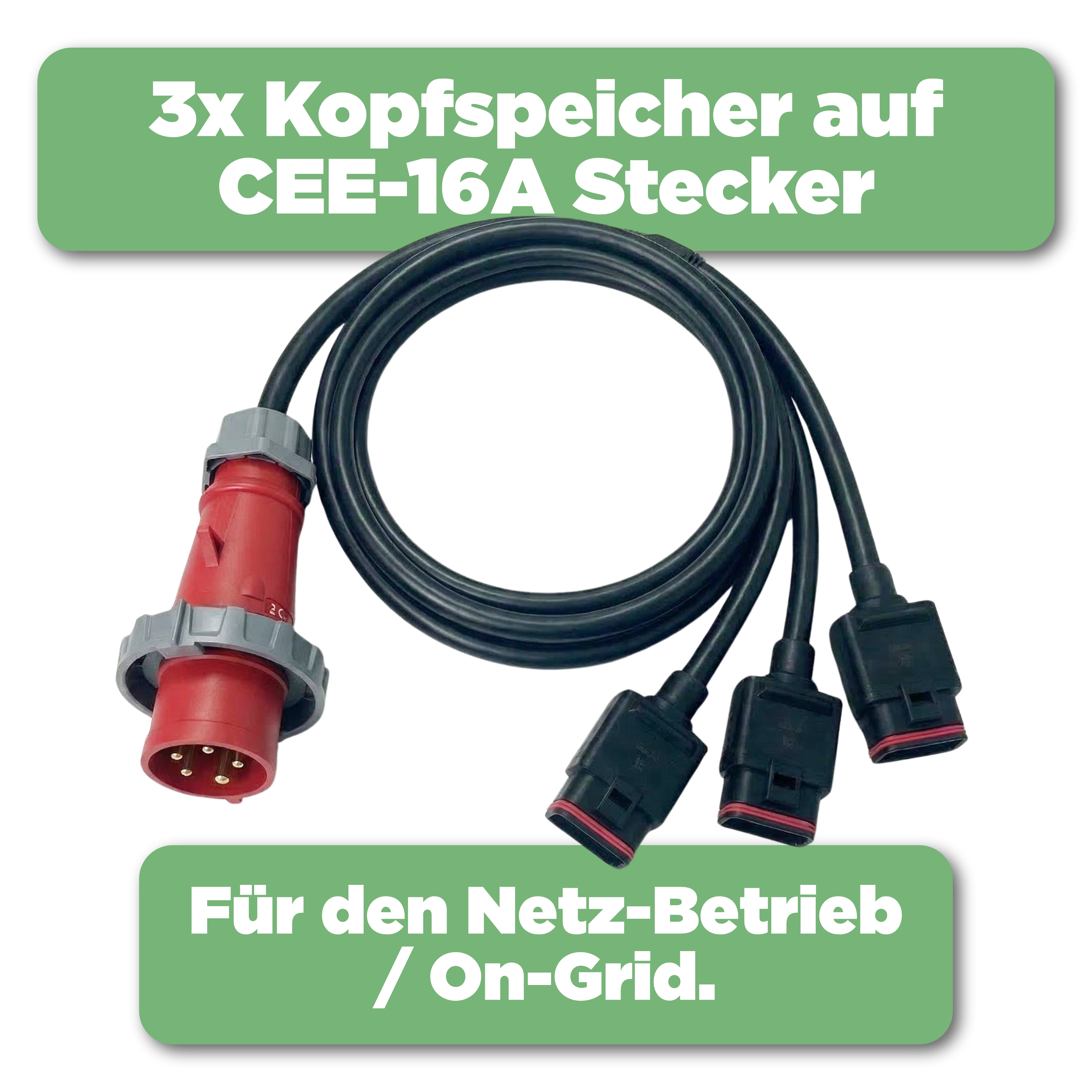 SunEnergyXT 500 CEE-Netzadapter — Bis zu 3 Kopfspeicher an 3-Phasen