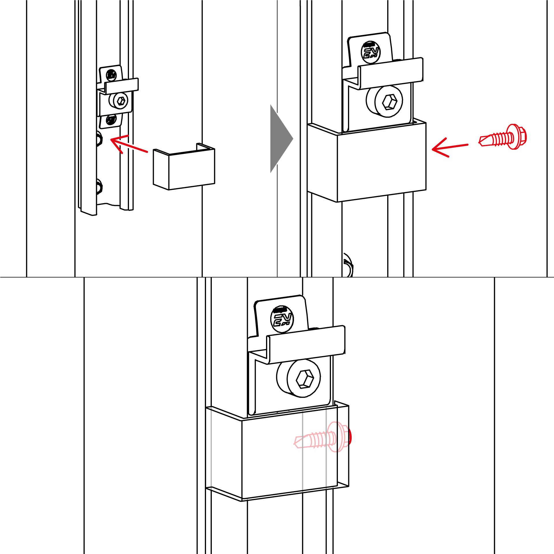 K2 Systems - Selbstbohrschraube 5.5x19 — Befestigung Abrutschsicherung CarrierRail (2004432)