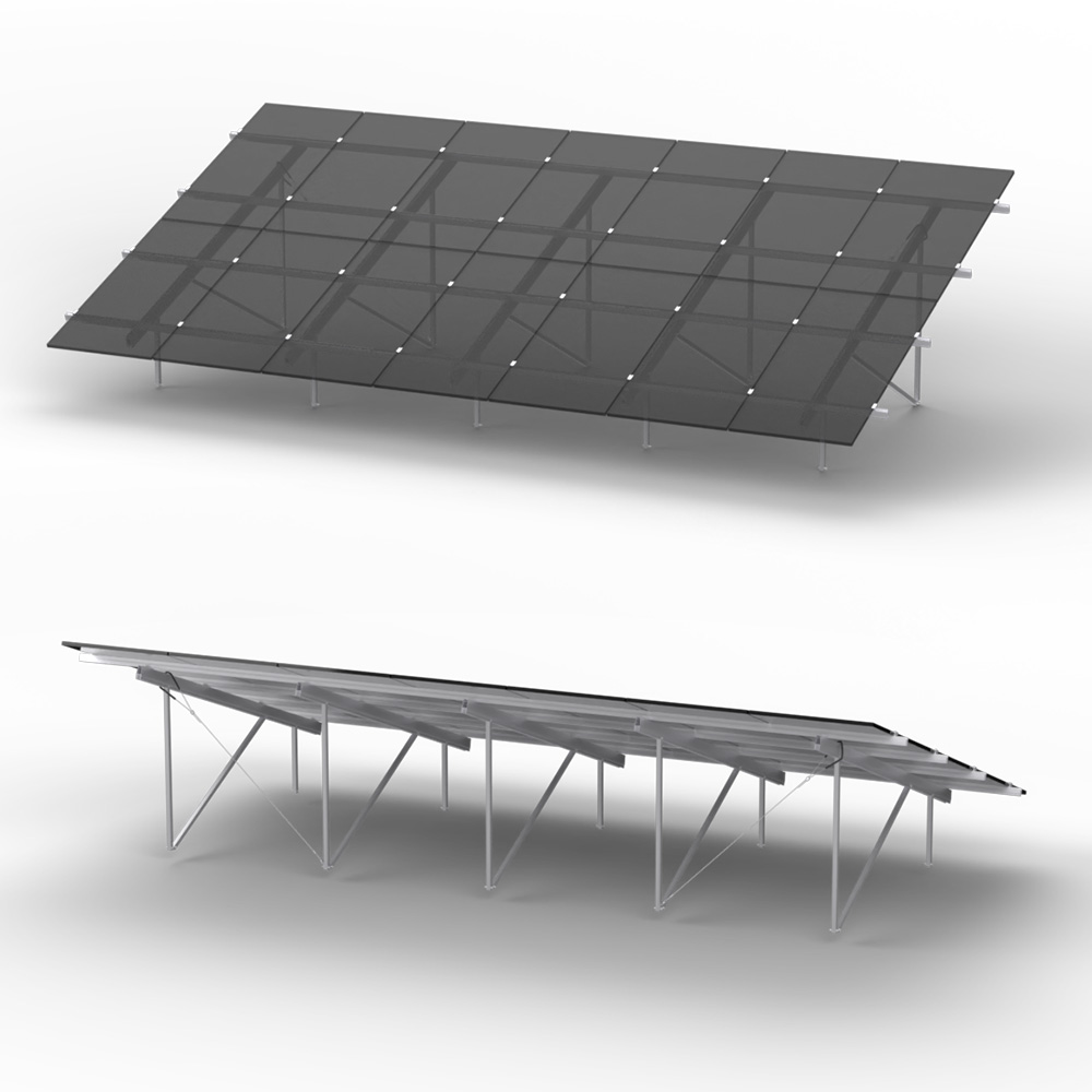 K2 Systems - N-Rack Top Kit 2x7 L — Freiflächenprojekte, 2x7 Module > 1905 mm (2004924)