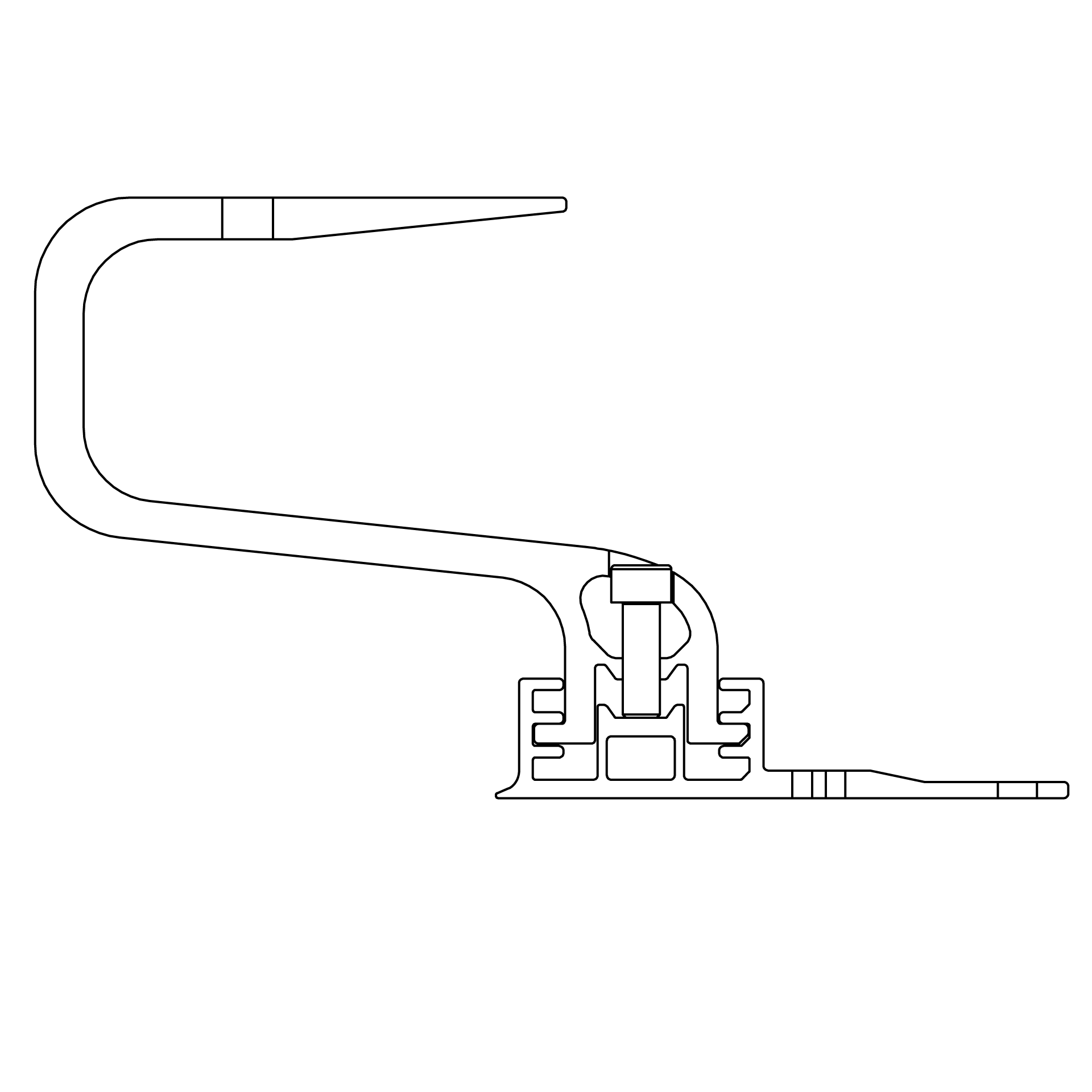 K2 Systems - SolidHook 3S+ — Alu SolidHook 3S+ für Pfannenziegel, variabel (2002390)