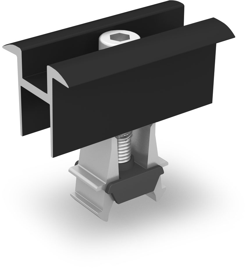 K2 Systems - MC Universal Clamp OneMid BLACK Set 30-42mm — Universal Mittelklemme mit einfacher Klickfunktion (2003072)