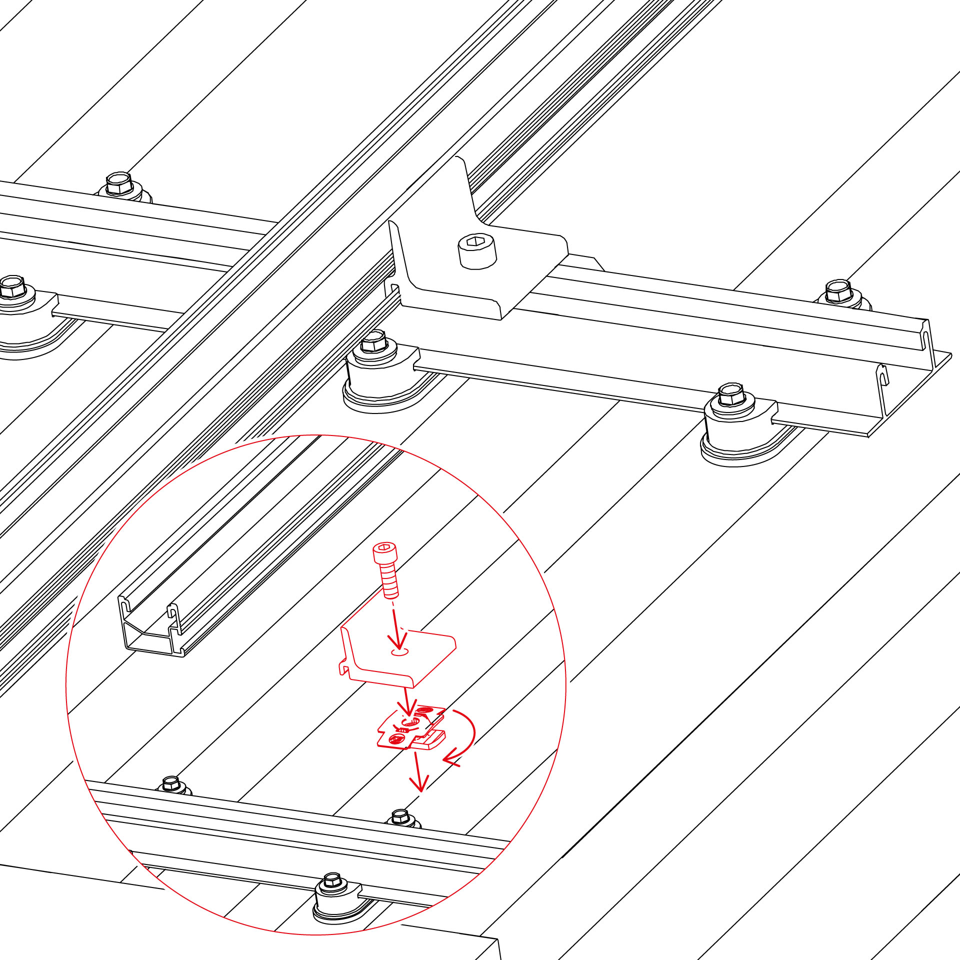 K2 Systems - CC SET RK2 36/50/SingleRail — Climber 36/50 Set mit Rundloch (2003145)