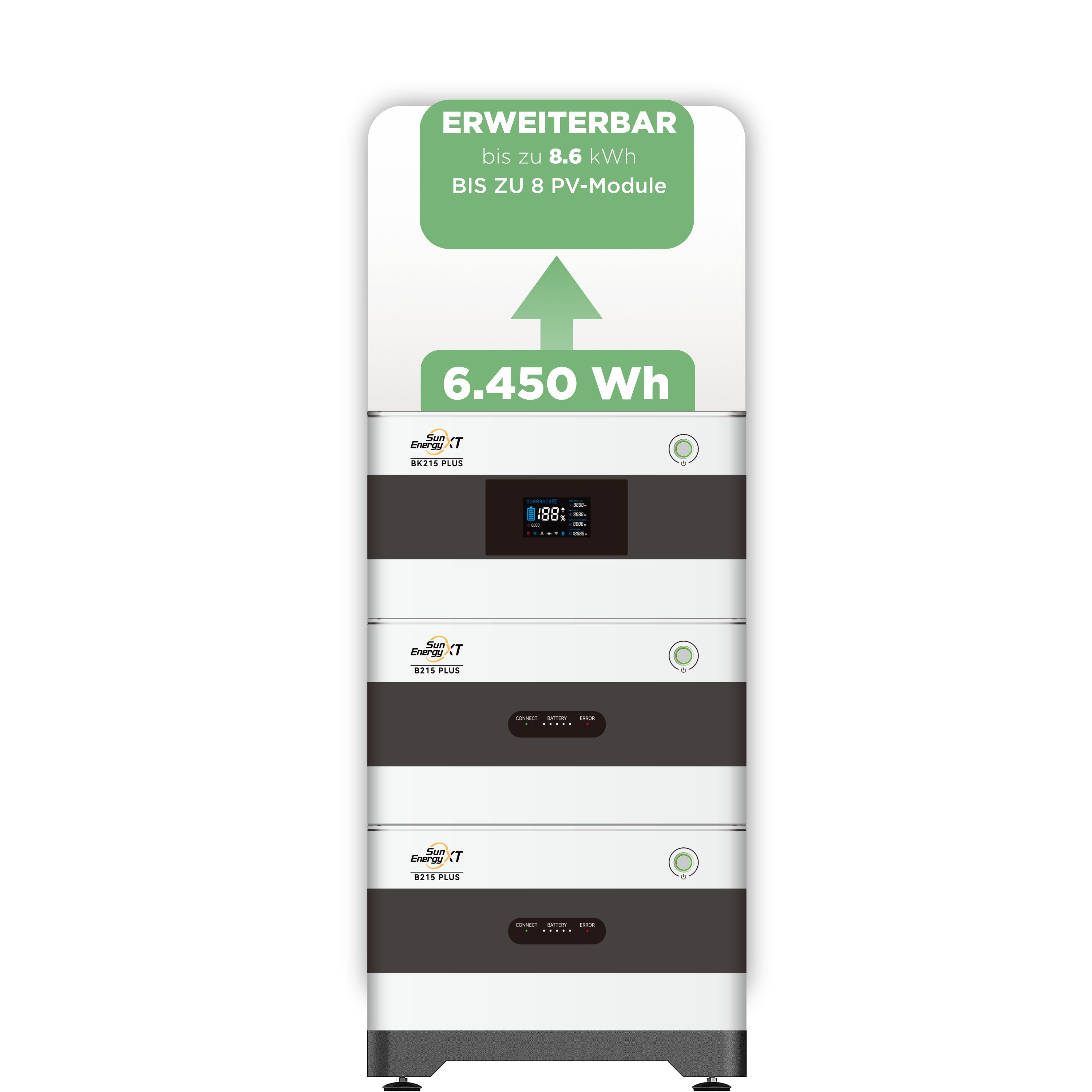 SunEnergyXT BK215 Plus Balkonkraftwerkspeicher — 6.450 Wh