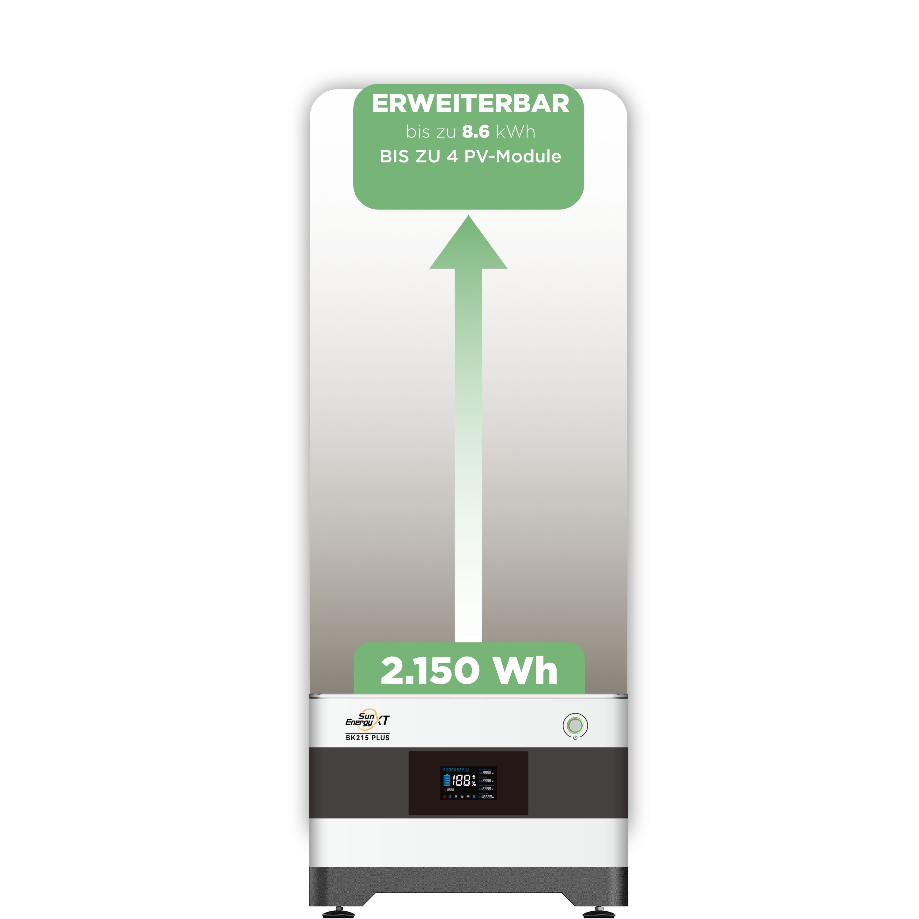 SunEnergyXT BK215 Plus Balkonkraftwerkspeicher — 2.150 Wh