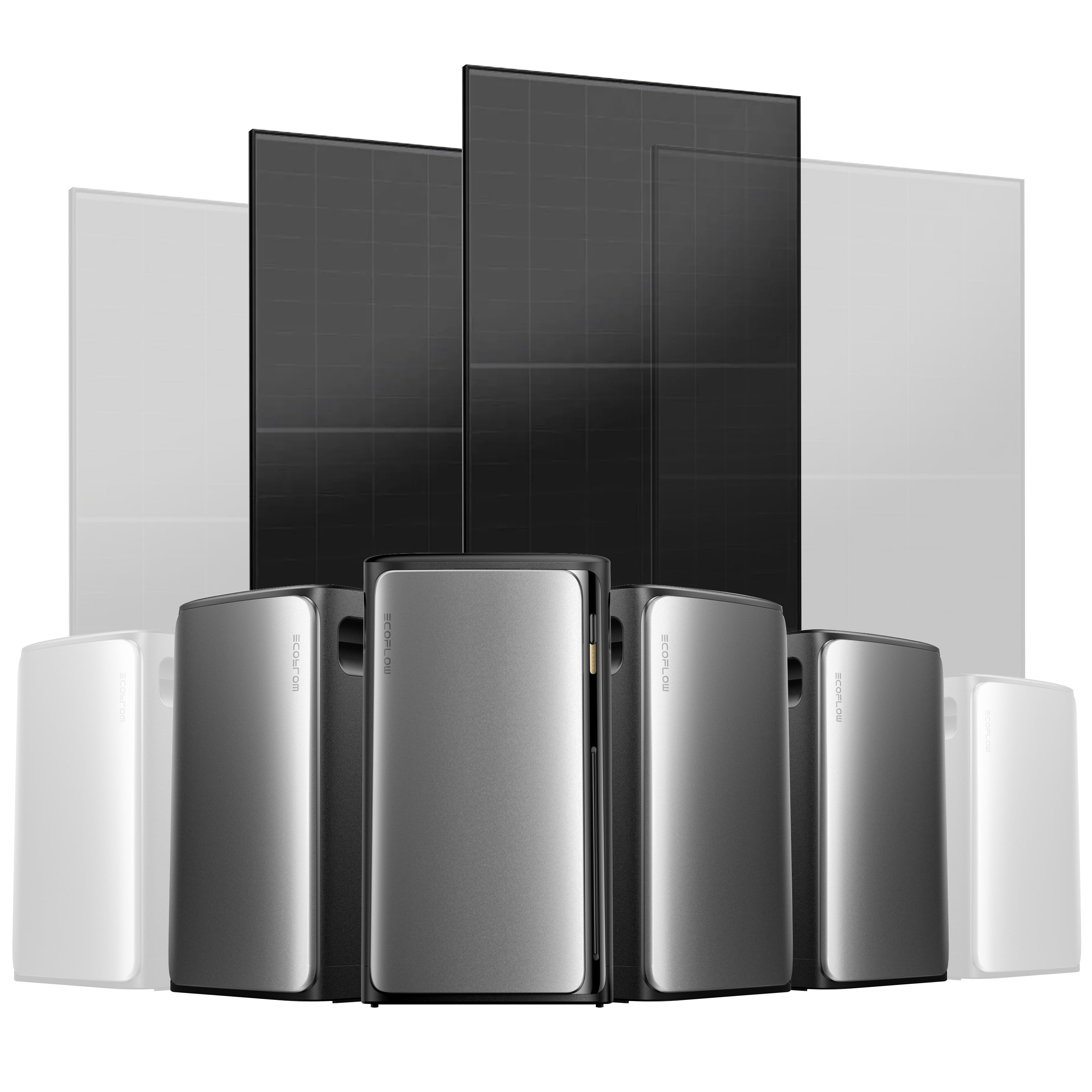 EcoFlow Stream Balkonkraftwerk Set 1000 Wp — Stream Ultra / 500 Wp (Full Black) / 2 Module / 7,68 kWh