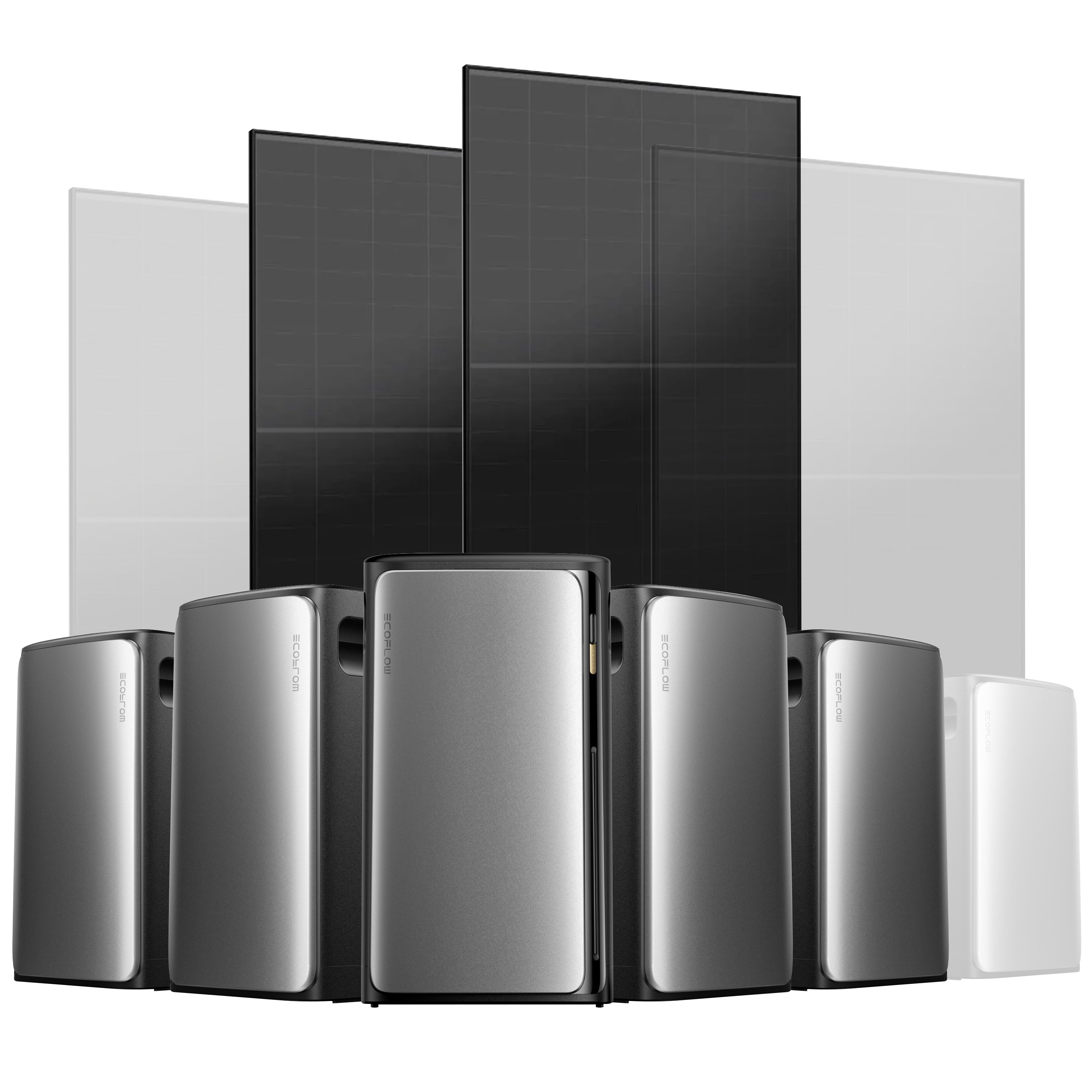 EcoFlow Stream Balkonkraftwerk Set 1000 Wp — Stream Ultra / 500 Wp (Full Black) / 2 Module / 9,6 kWh