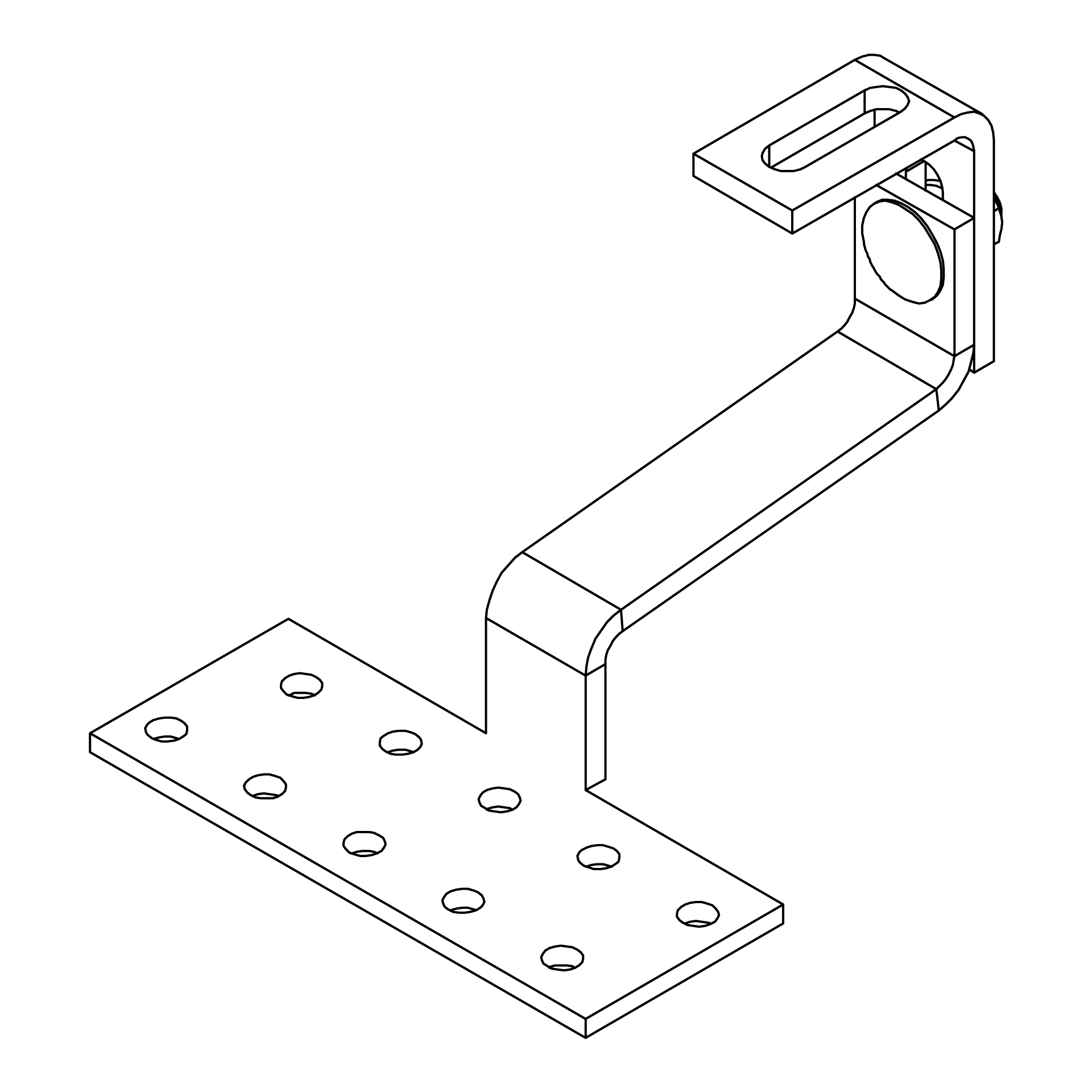 K2 Systems - RF PA VARIO 1 - 5/6x30 — 1-fach höhenverstellbarer Vario-Dachhaken (1000125)