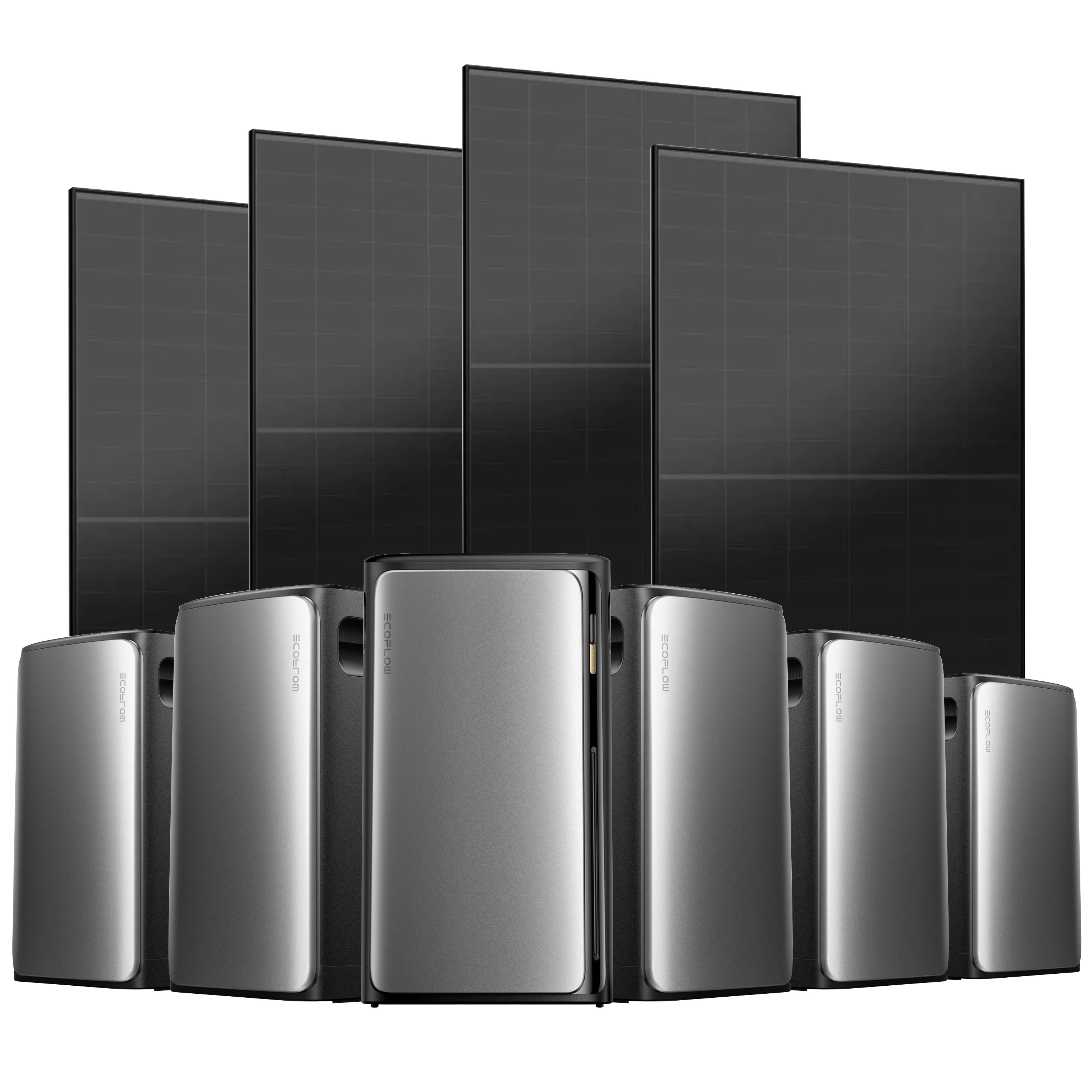 EcoFlow Stream Balkonkraftwerk Set 2000 Wp — Stream Ultra / 500 Wp (Full Black) / 4 Module / 11,52 kWh