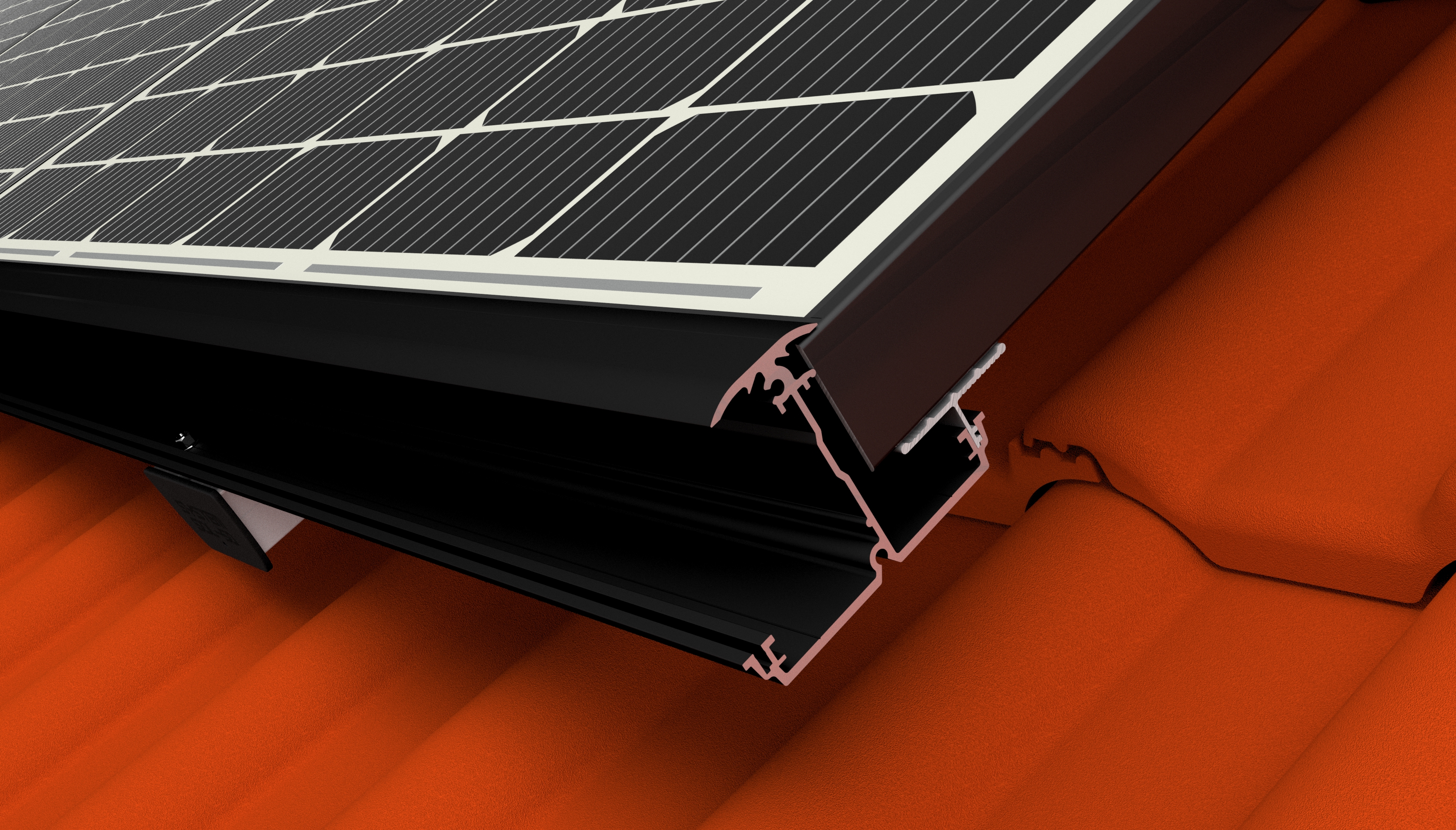 Verschnitt SOL-50 L-Horizontalprofil 1,5m - 2m schwarz Premium