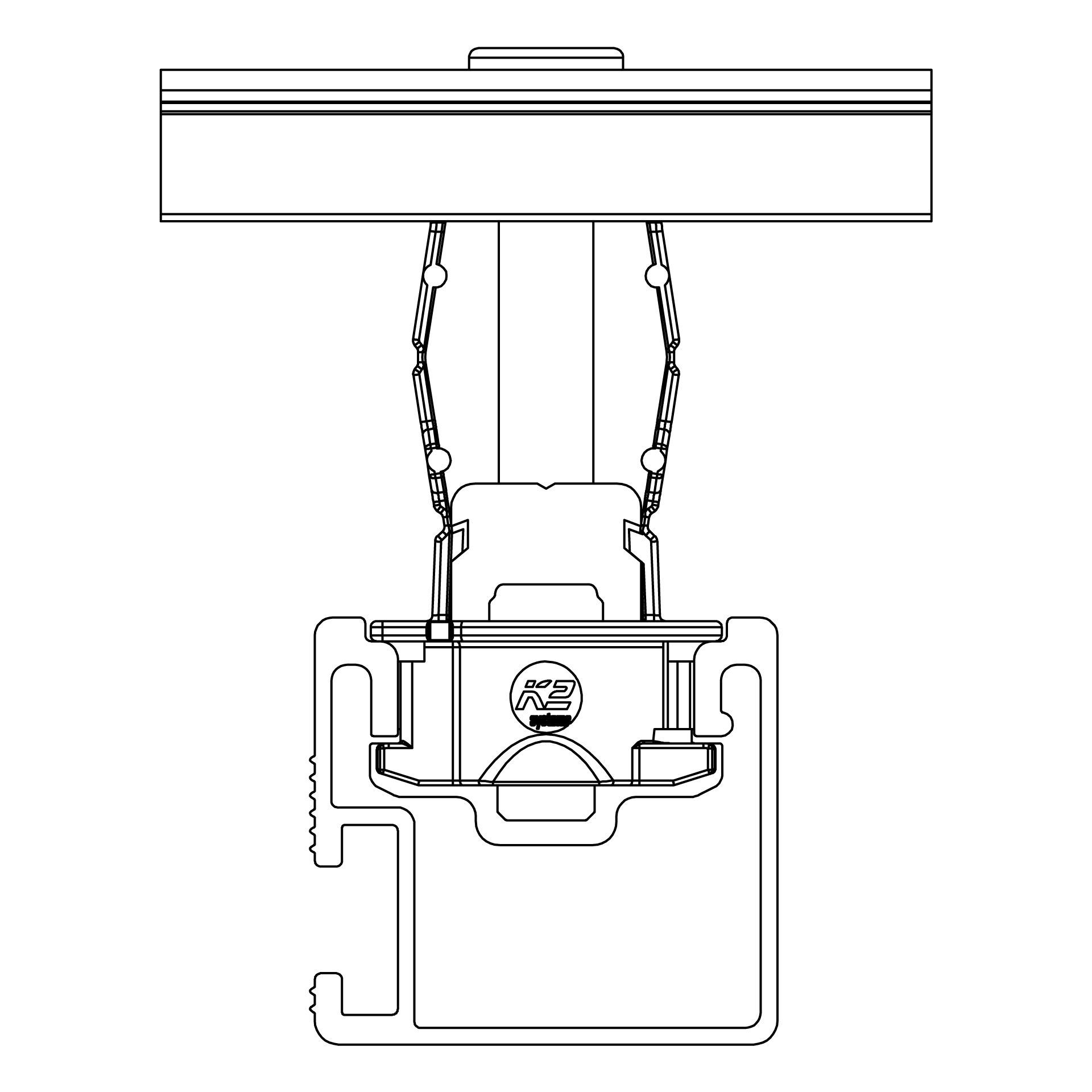 K2 Systems - MC SET Clamp 25-40 BLACK — K2 Universal Mittelklemme schwarz eloxiert (2004148)
