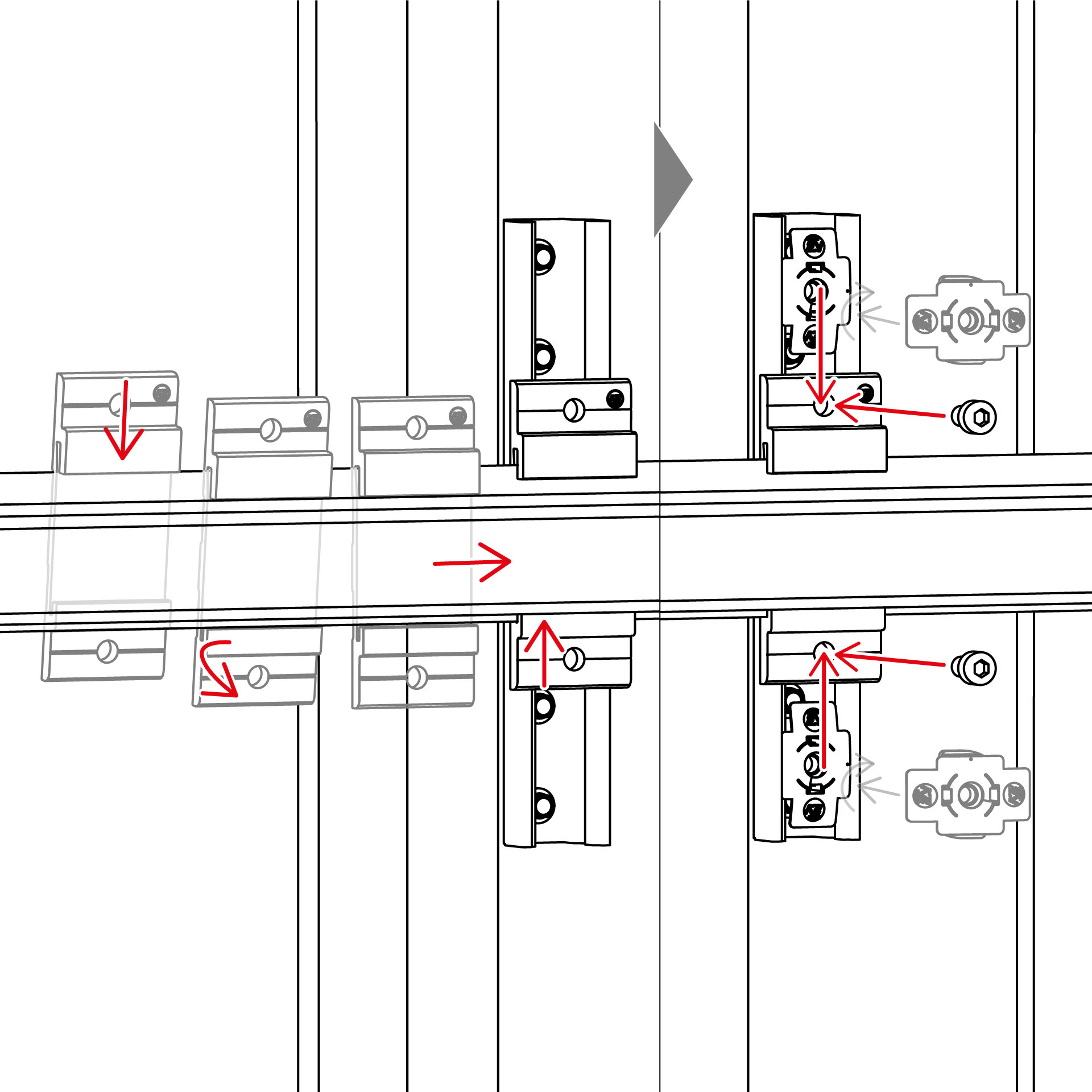 K2 Systems - InsertionRail 2.0 Kreuzverbinder — Verbinder Basisschiene - Insertion Rail 2.0 (2004374)