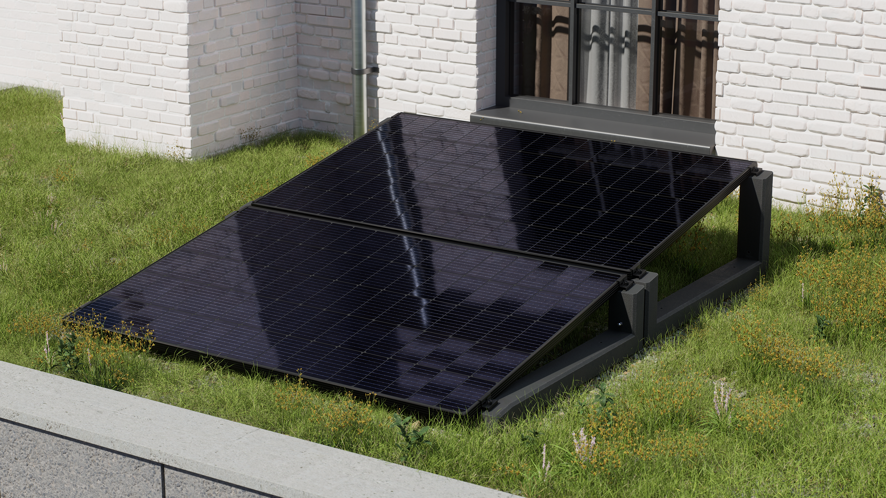 Wattstone 10° XL Anthrazit — PV-Aufständerung aus Feinbeton