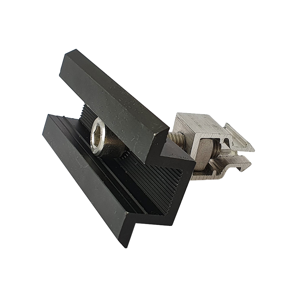 Mittelklemme mit Klick-System — schwarz, eloxiert 35 mm