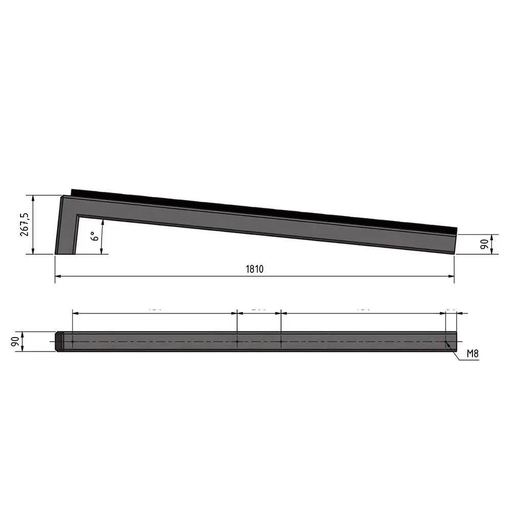 Wattstone 6° Naturgrau — PV-Aufständerung aus Feinbeton